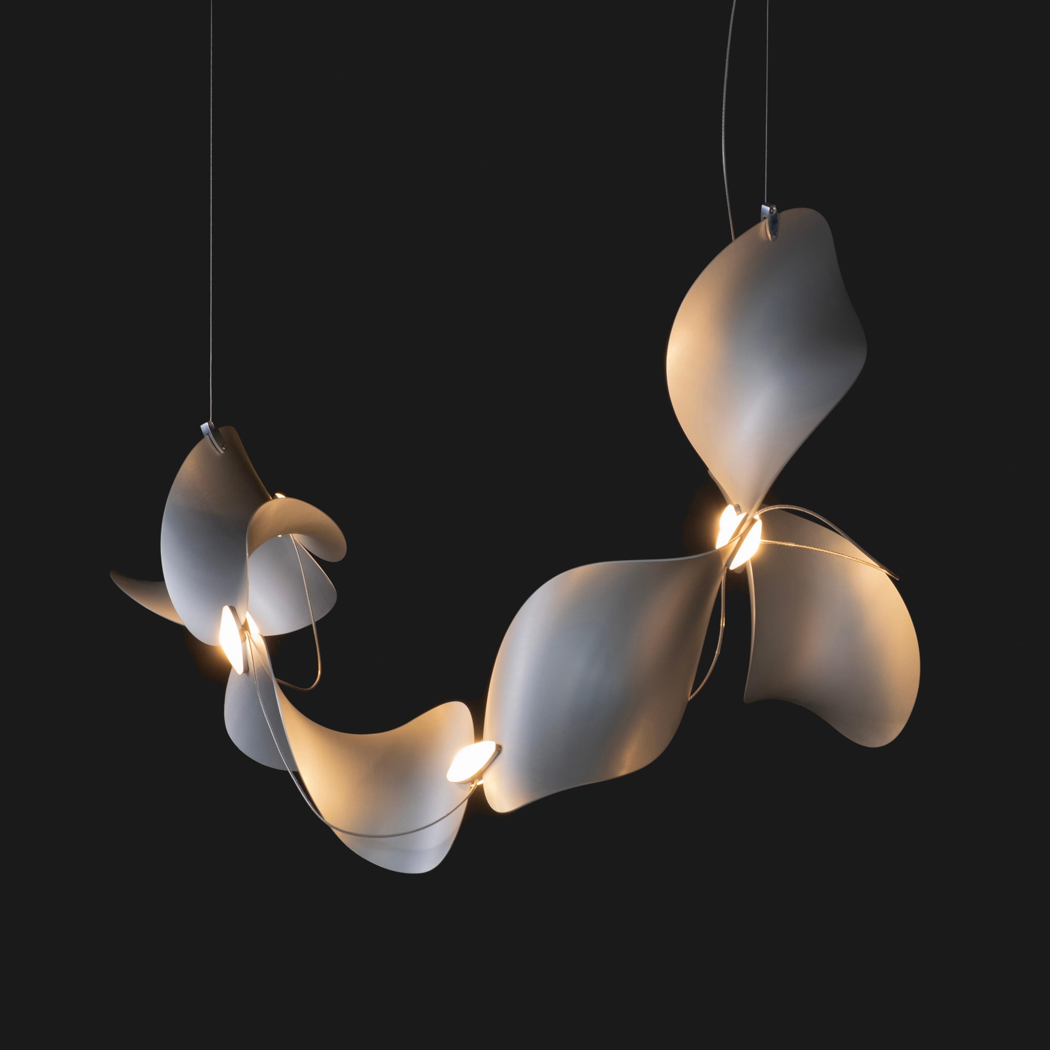 Daniel Becker 'Dune 6' Suspension Lamp in Anodized Aluminum for Moss Objects For Sale 2