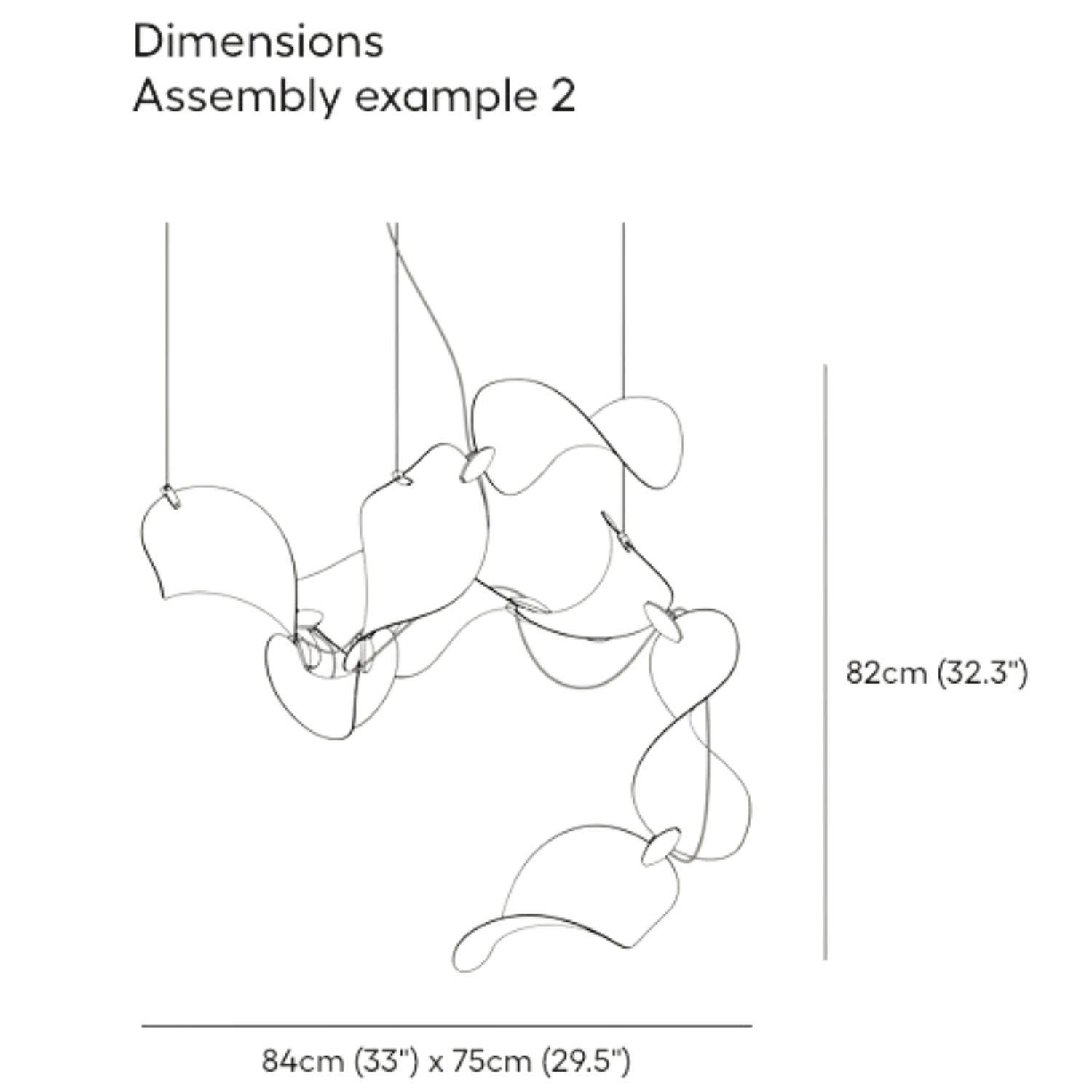 Lampe à suspension 'Dune 8' de Daniel Becker en aluminium anodisé pour objets mousse en vente 2