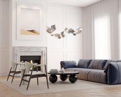 Lampada a sospensione 'Dune 8' di Daniel Becker in alluminio anodizzato per Moss Objects