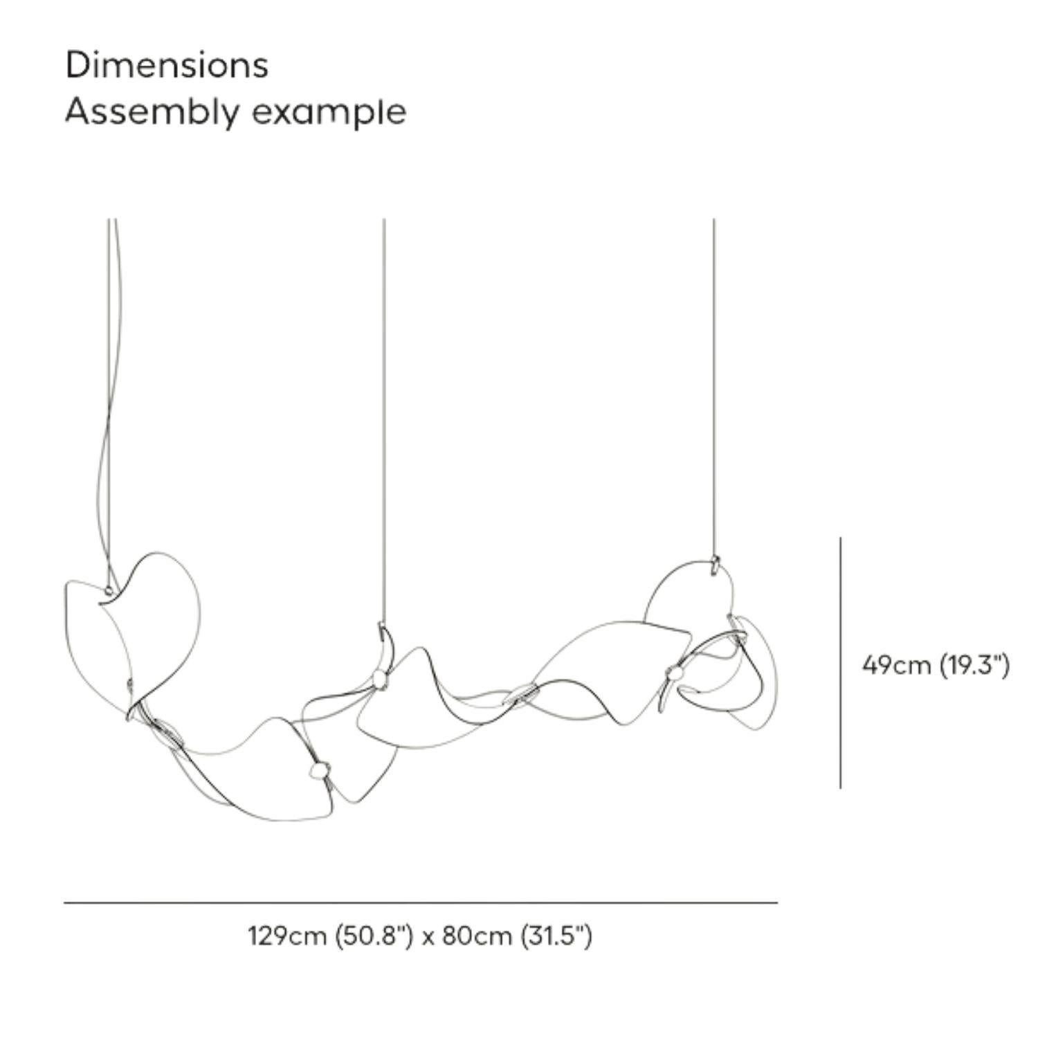 Daniel Becker 'Dune 8' Suspension Lamp in Anodized Aluminum for Moss Objects For Sale 3