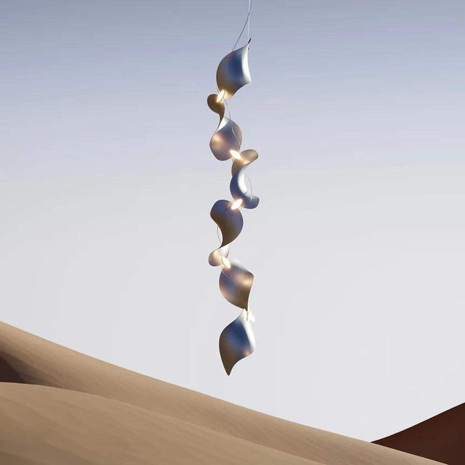 Lampe à suspension 'Dune 8V' de Daniel Becker en aluminium anodisé pour objets mousse en vente 6