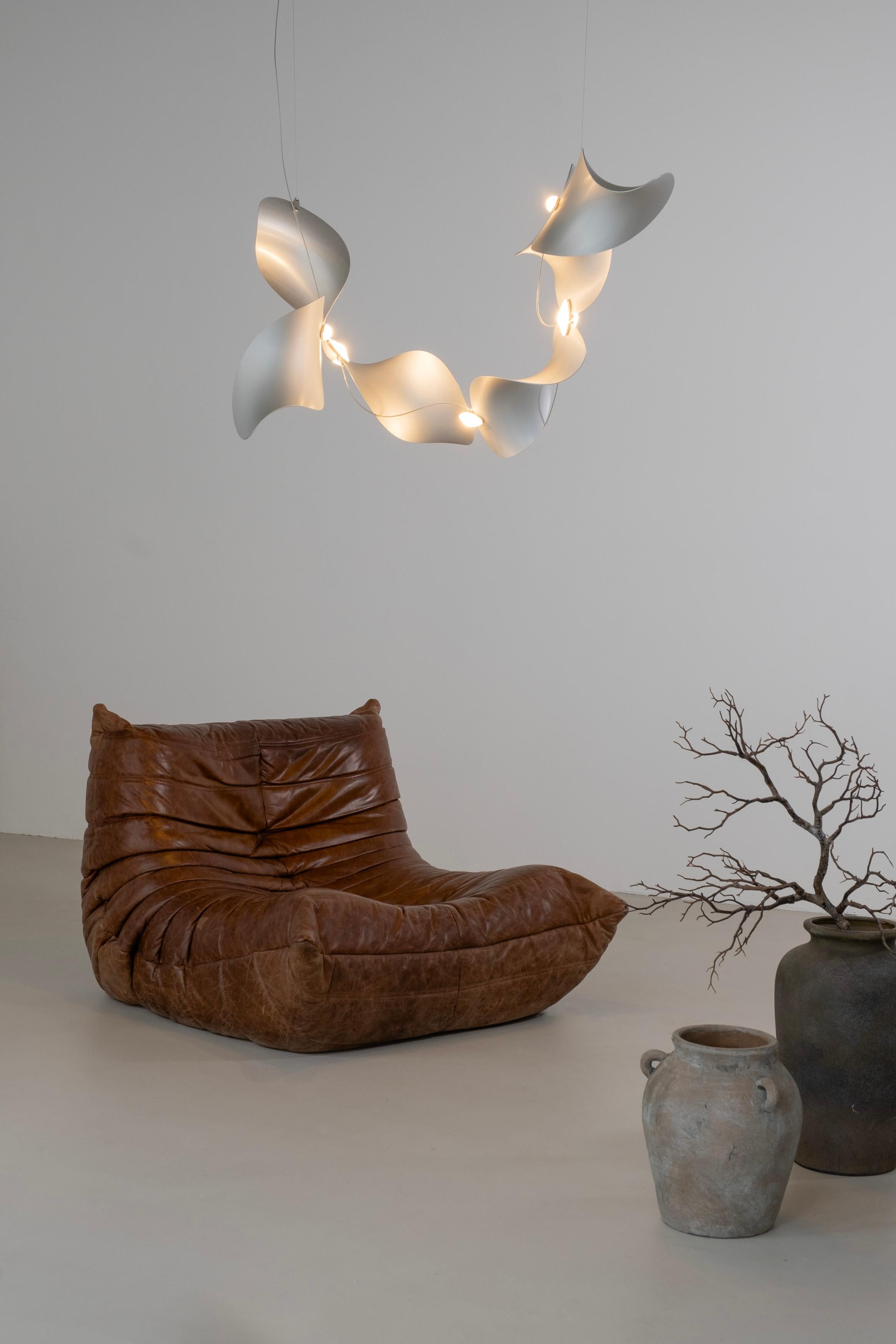 Daniel Becker 'Dune 8V' Suspension Lamp in Anodized Aluminum for Moss Objects For Sale 9