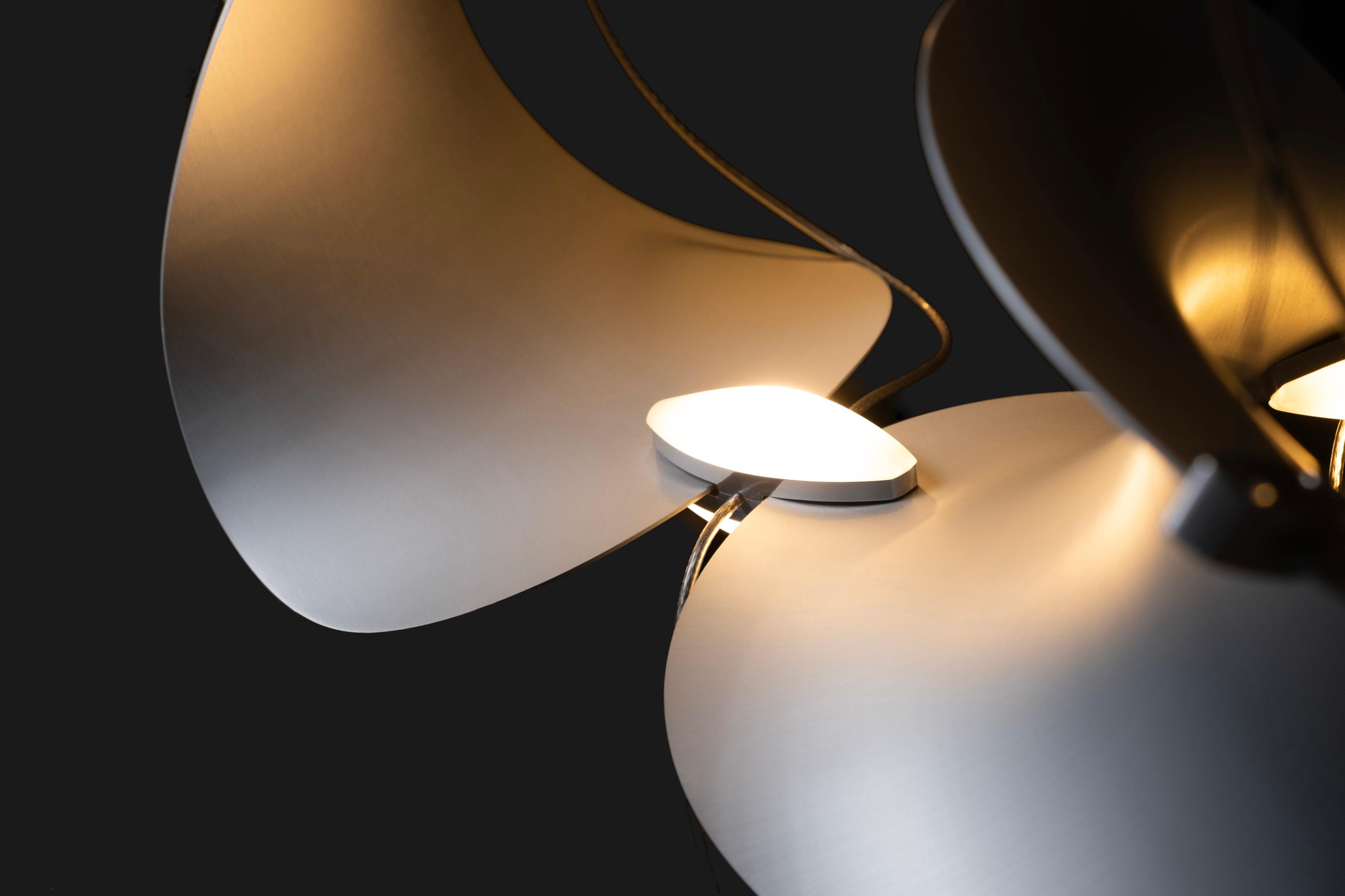 XXIe siècle et contemporain Lampe à suspension 'Dune 8V' de Daniel Becker en aluminium anodisé pour objets mousse en vente