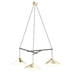 Daniel Becker 'Emily 3' Chandelier in Brass with Black Frame