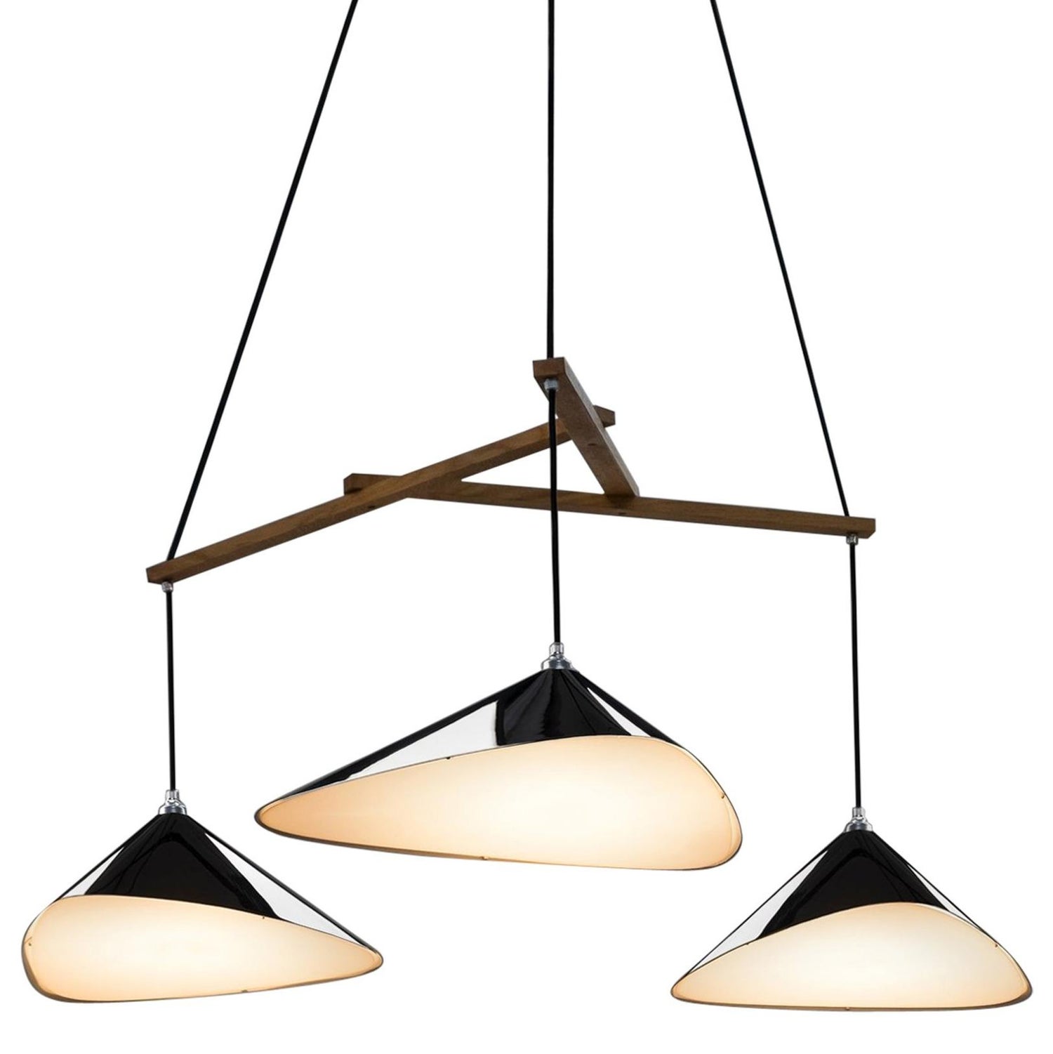 Daniel Becker Emily 3 Chandelier In Glossy Black Daniel Becker Emily 3 Chandelier In Glossy Black