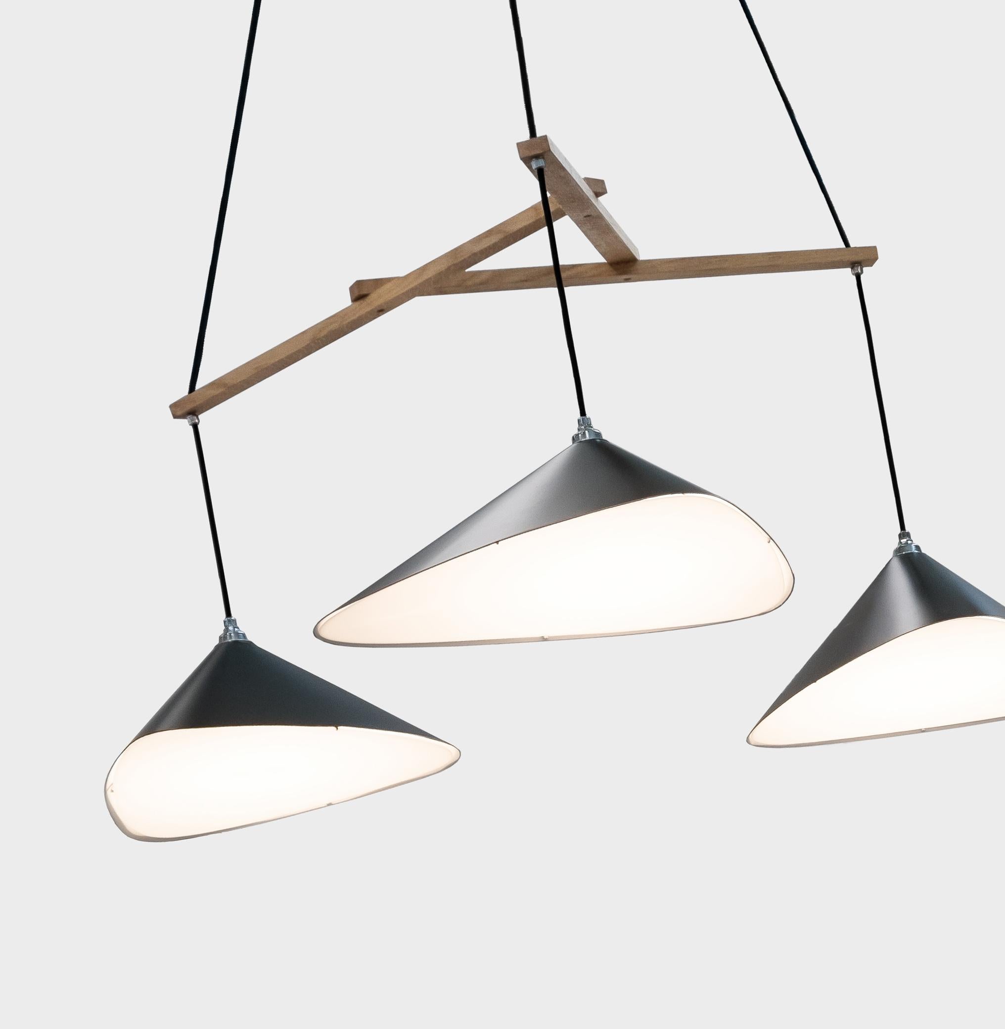 German Daniel Becker 'Emily 3' Chandelier in Anthracite for Moss Objects For Sale