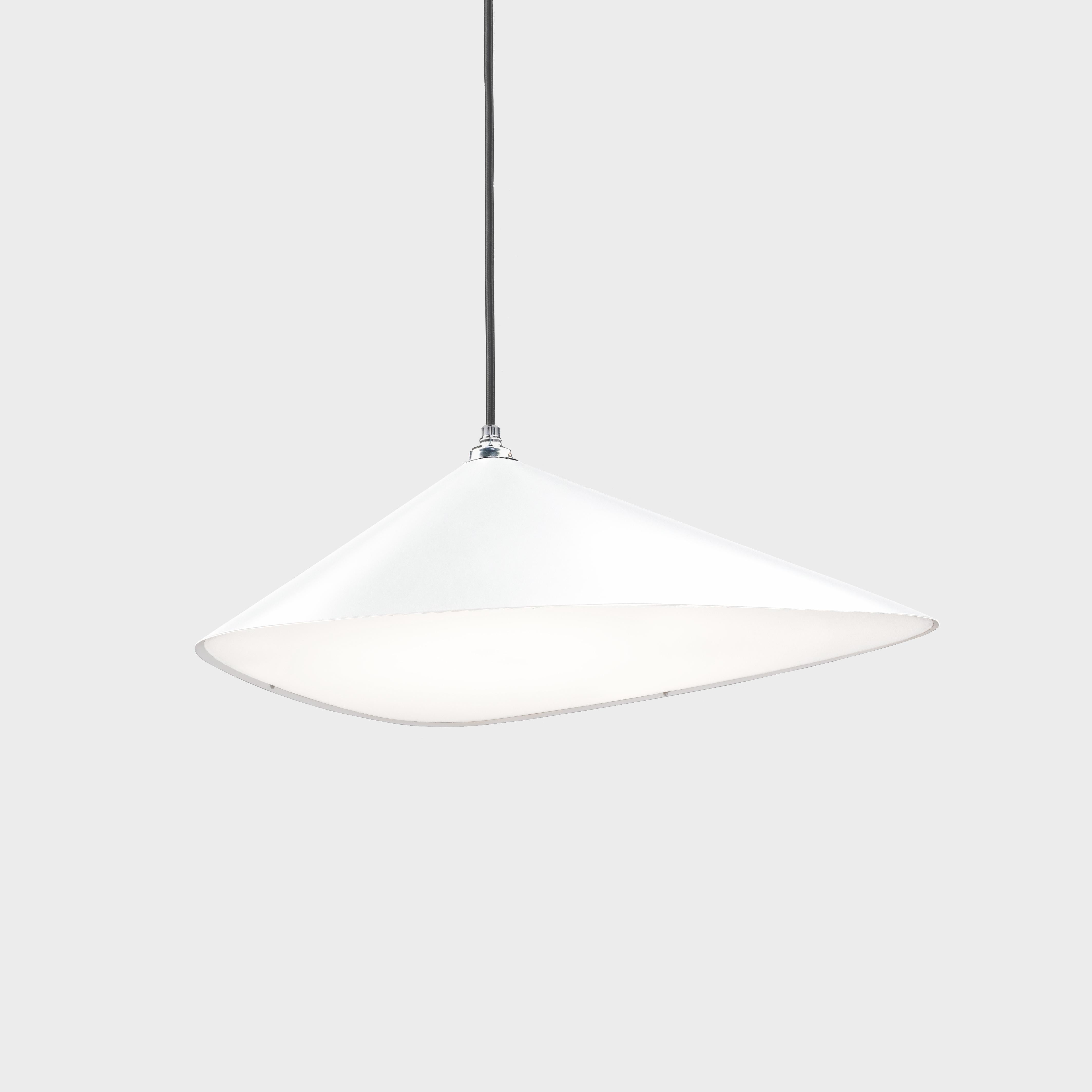 Mid-Century Modern Daniel Becker 'Emily 3' Chandelier in Matte White for Moss Objects For Sale