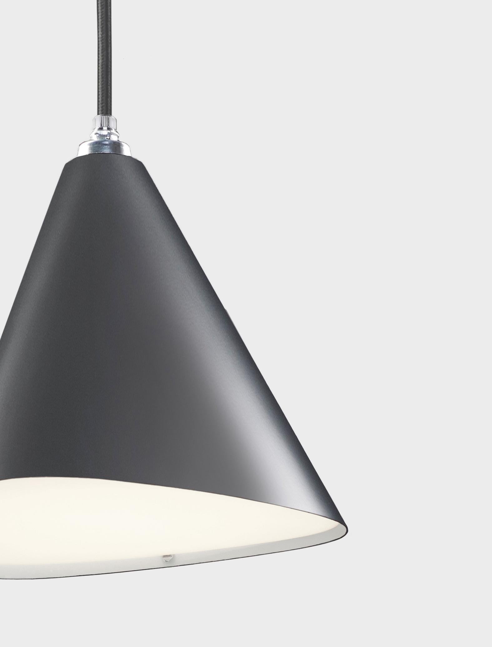 Mid-Century moderno Lampada a sospensione 'Emily III' di Daniel Becker in antracite per Moss Objects in vendita
