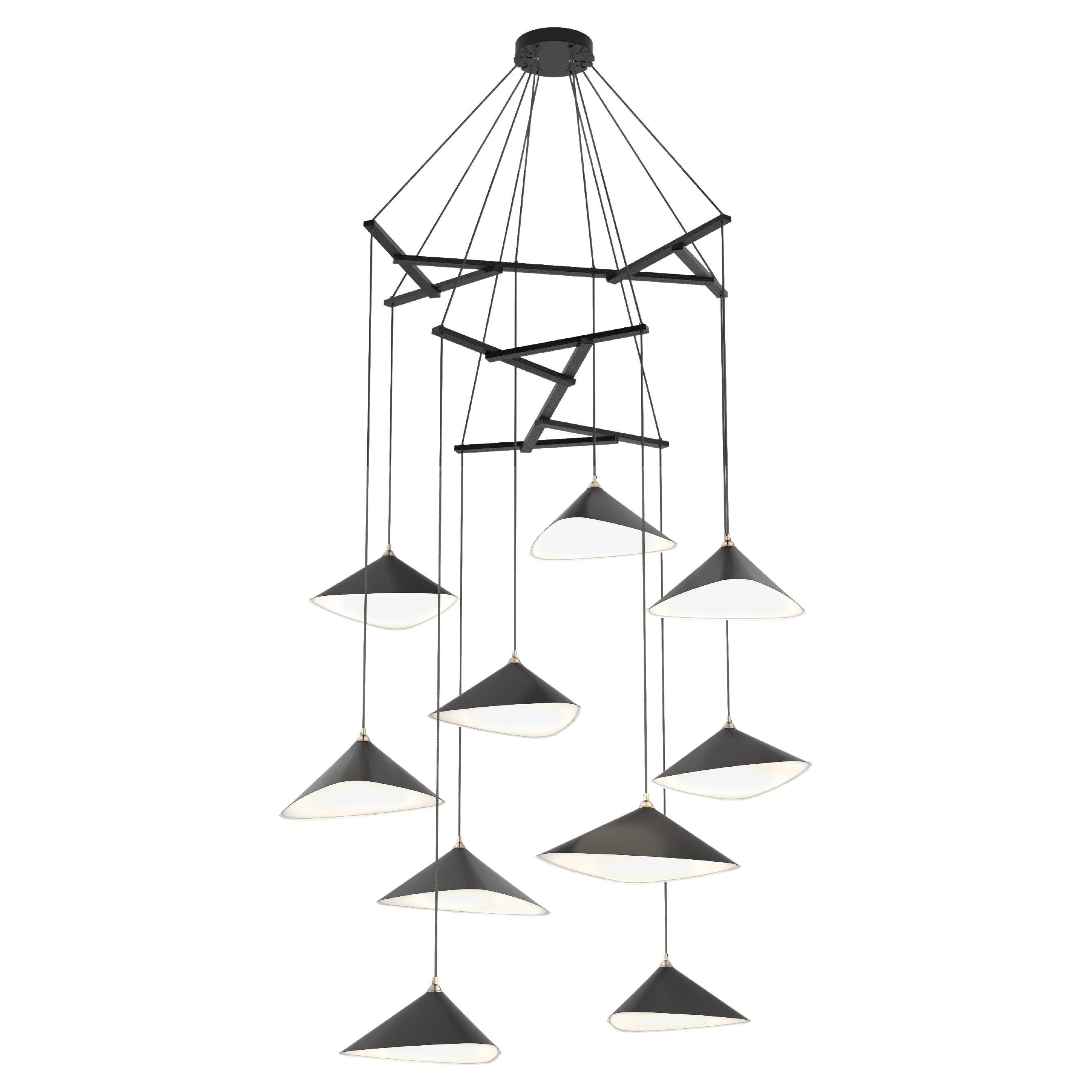 Lustre « Emily Vertikal 10 » de Daniel Becker en anthracite pour Moss Objects