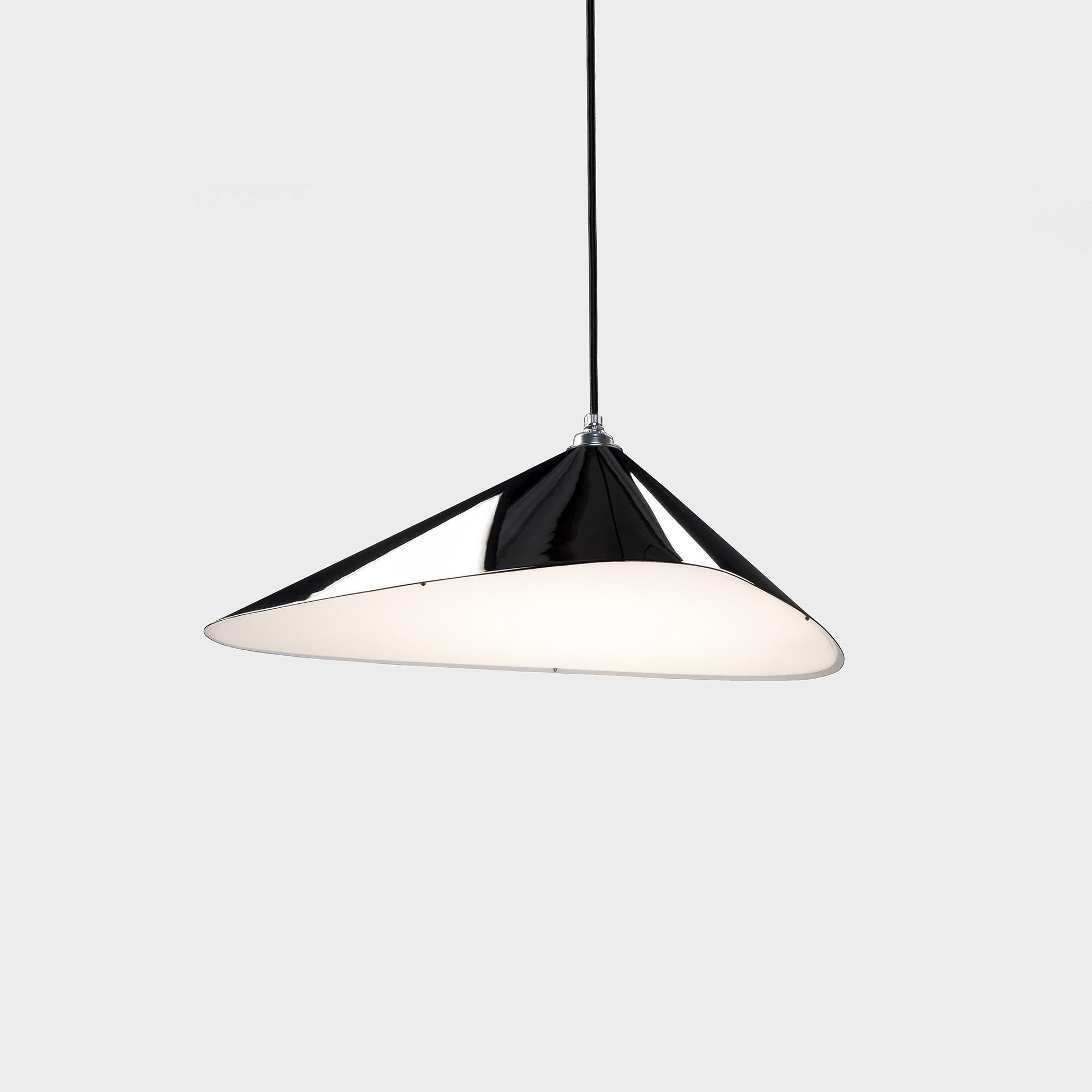 German Daniel Becker 'Emily Vertikal 10' Chandelier in Gloss Black with Oak Frame For Sale