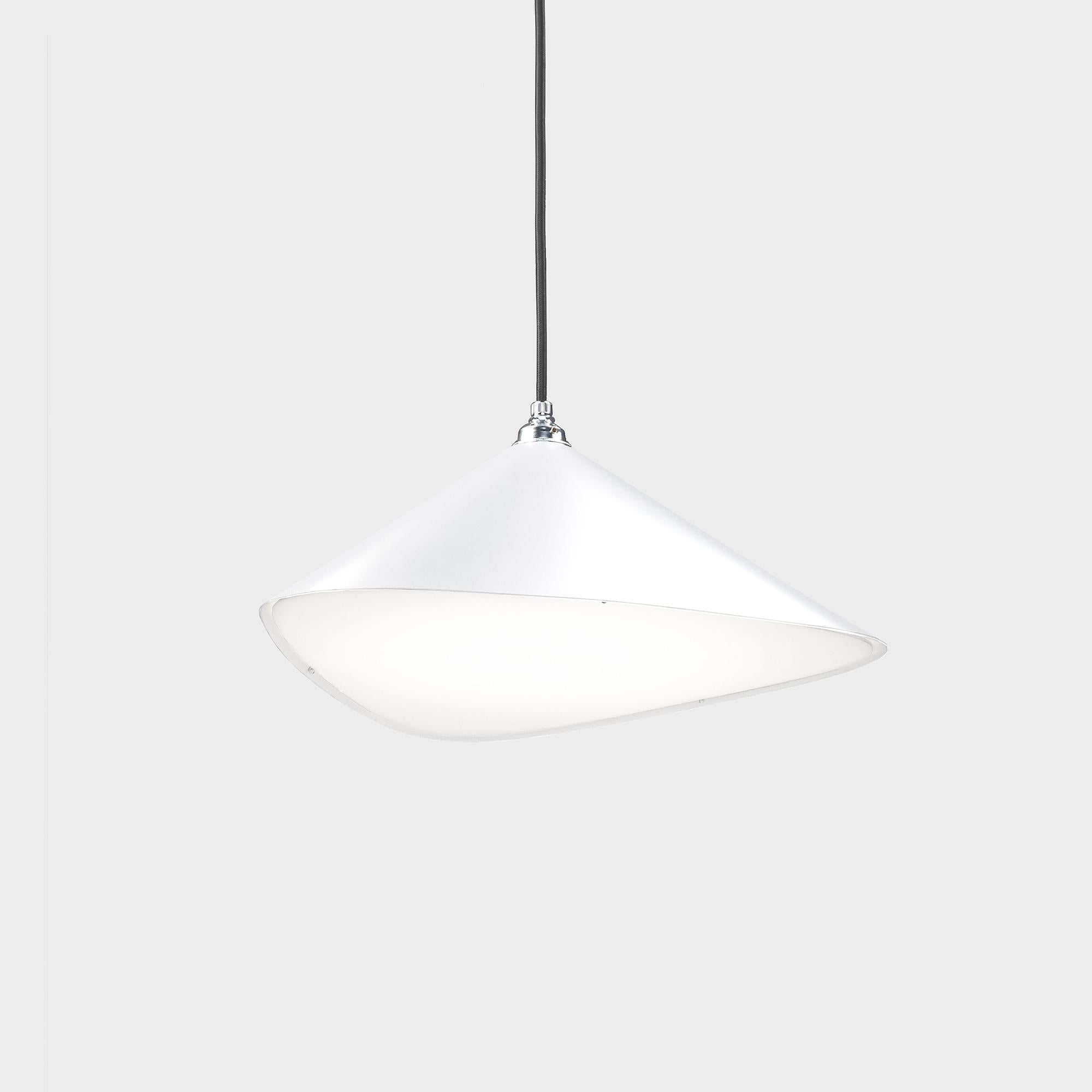 Daniel Becker 'Emily Vertikal 10' Chandelier in Matte White/Oak for Moss Objects In New Condition For Sale In Glendale, CA