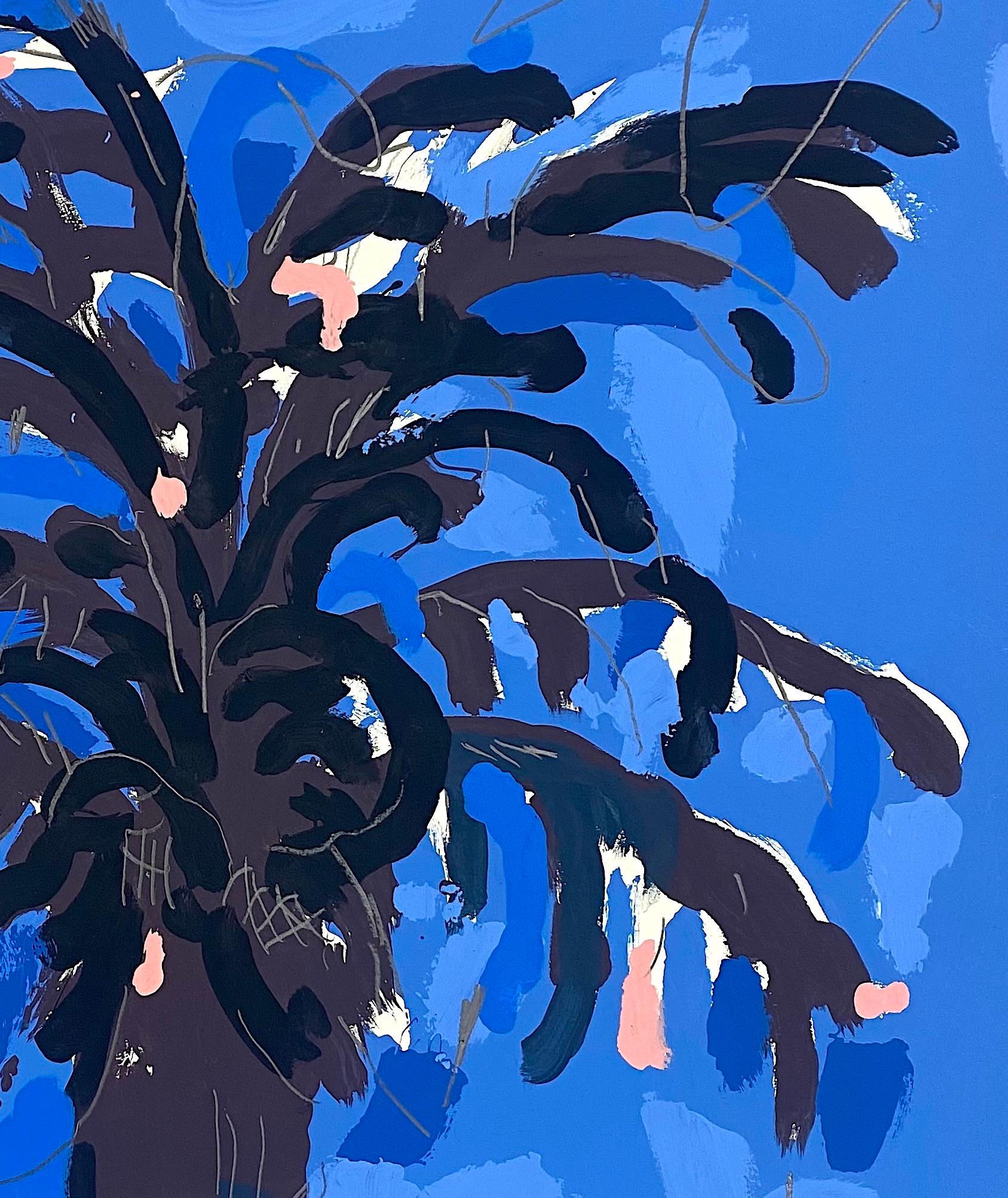All the palm trees III - Contemporary Painting by Daniel Berman
