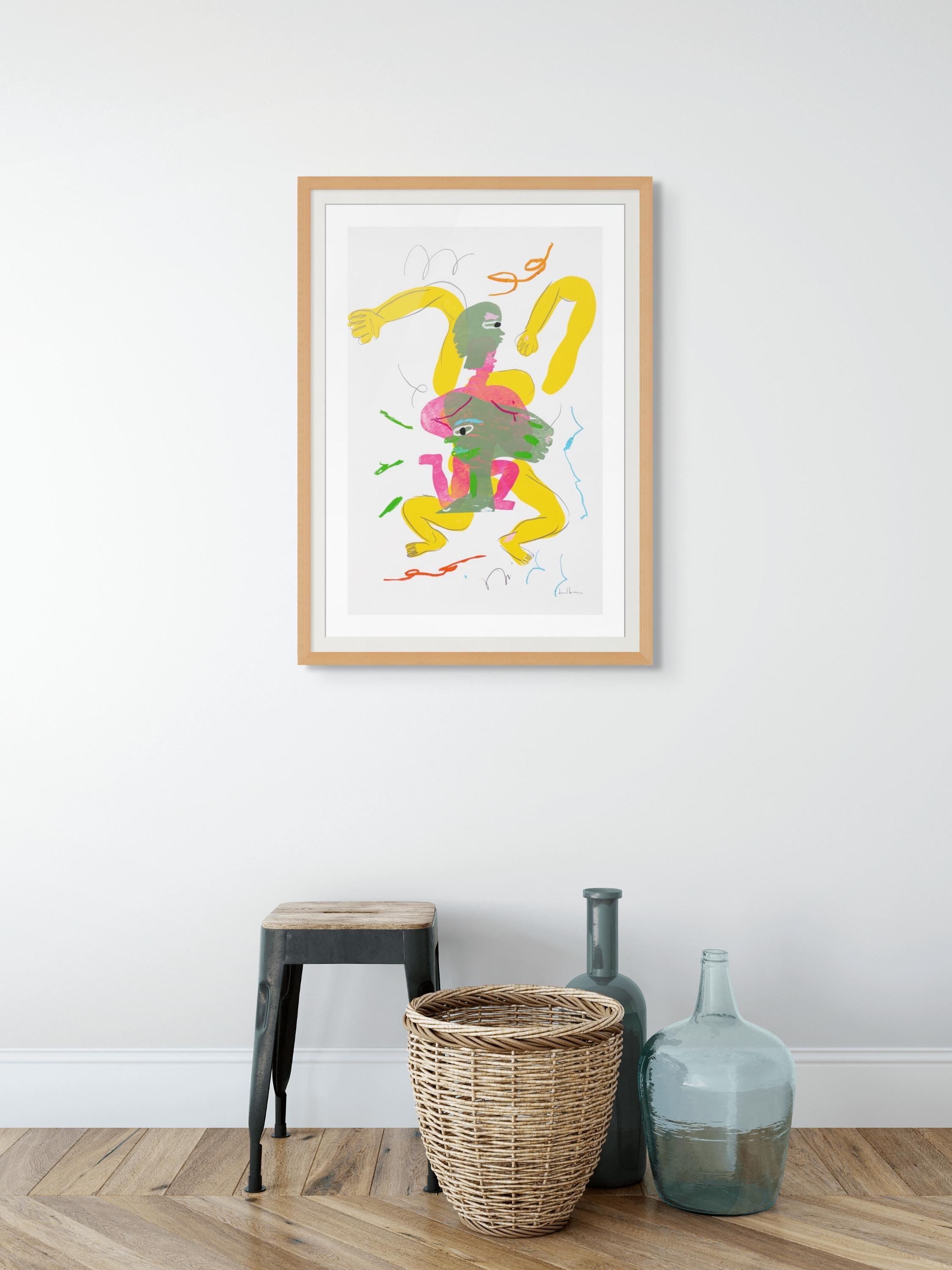 V1, Serie Variaciones de un cuerpo en 12 pasos - Print Abstracto de Daniel Berman