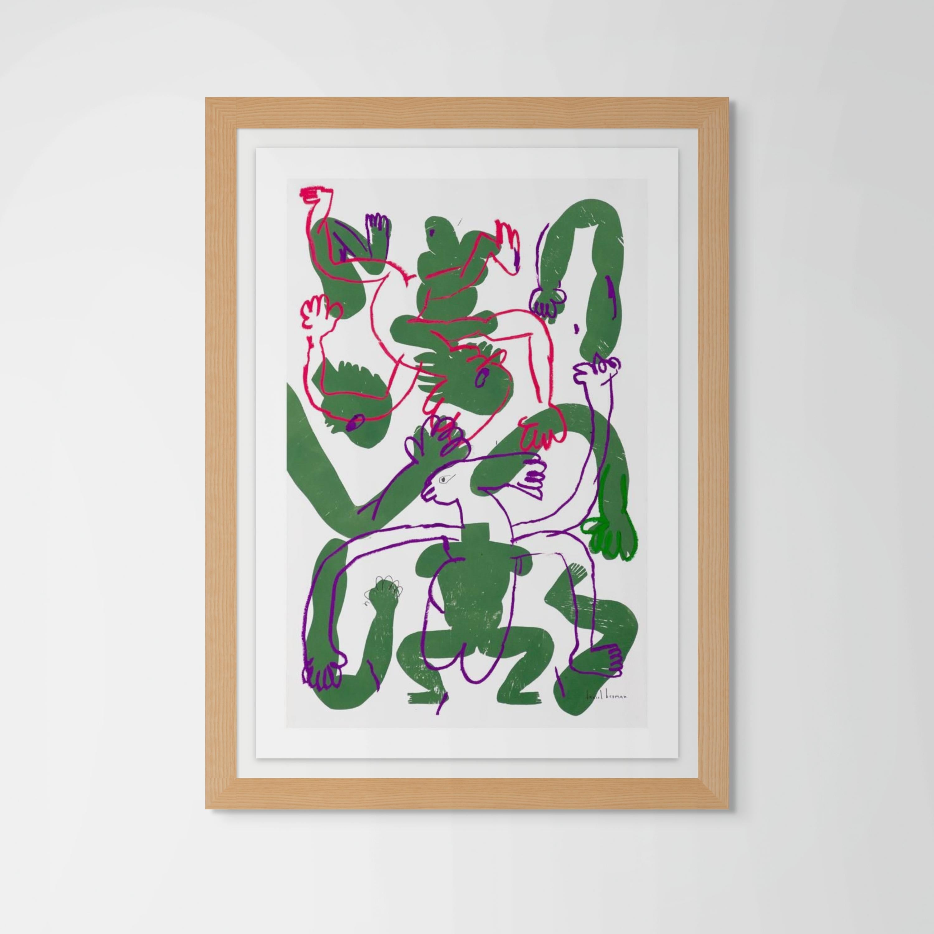V2, Serie Variaciones de un cuerpo en 12 pasos - Print Abstracto de Daniel Berman