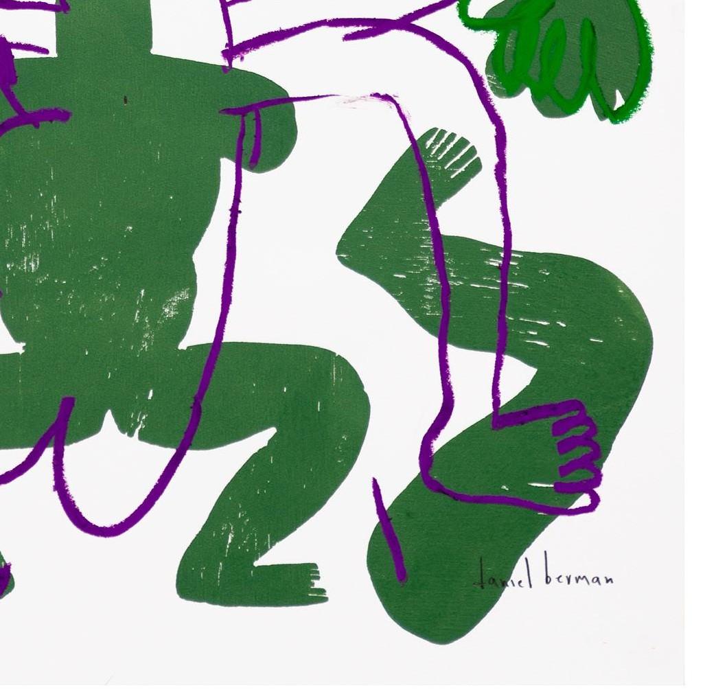 V2, Serie Variaciones de un cuerpo en 12 pasos - Abstract Print Negro de Daniel Berman