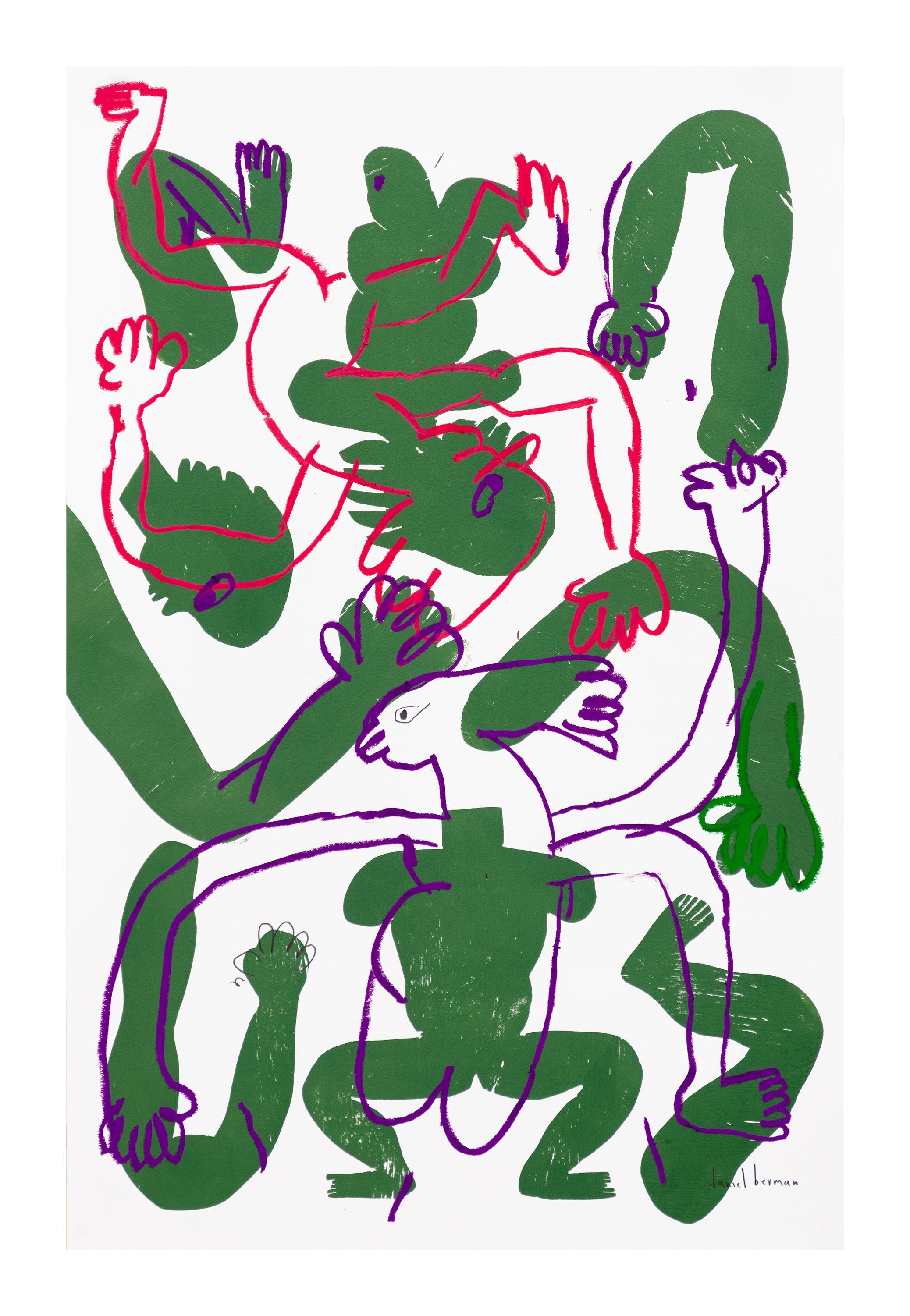 Abstract Print de Daniel Berman - V2, Serie Variaciones de un cuerpo en 12 pasos