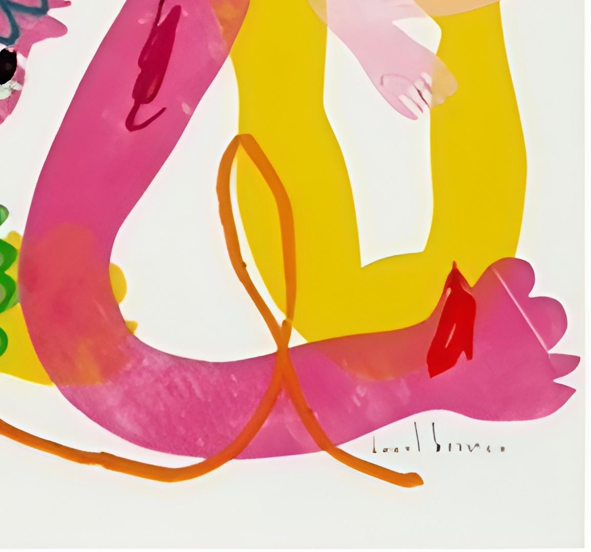 V3, Serie Variaciones de un cuerpo en 12 pasos - Abstract Print Beige de Daniel Berman