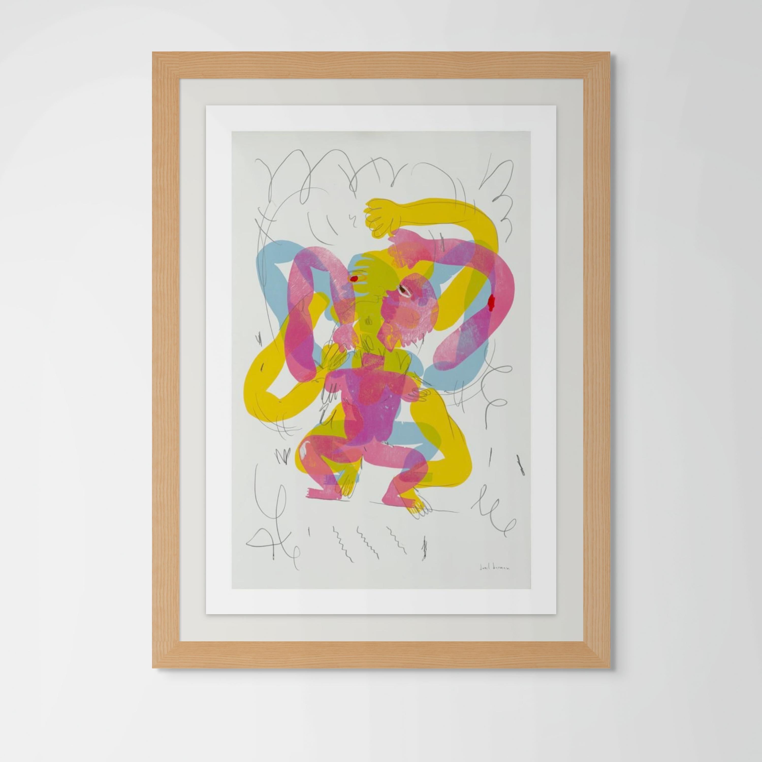 V4, Serie Variaciones de un cuerpo en 12 pasos - Print Abstracto de Daniel Berman