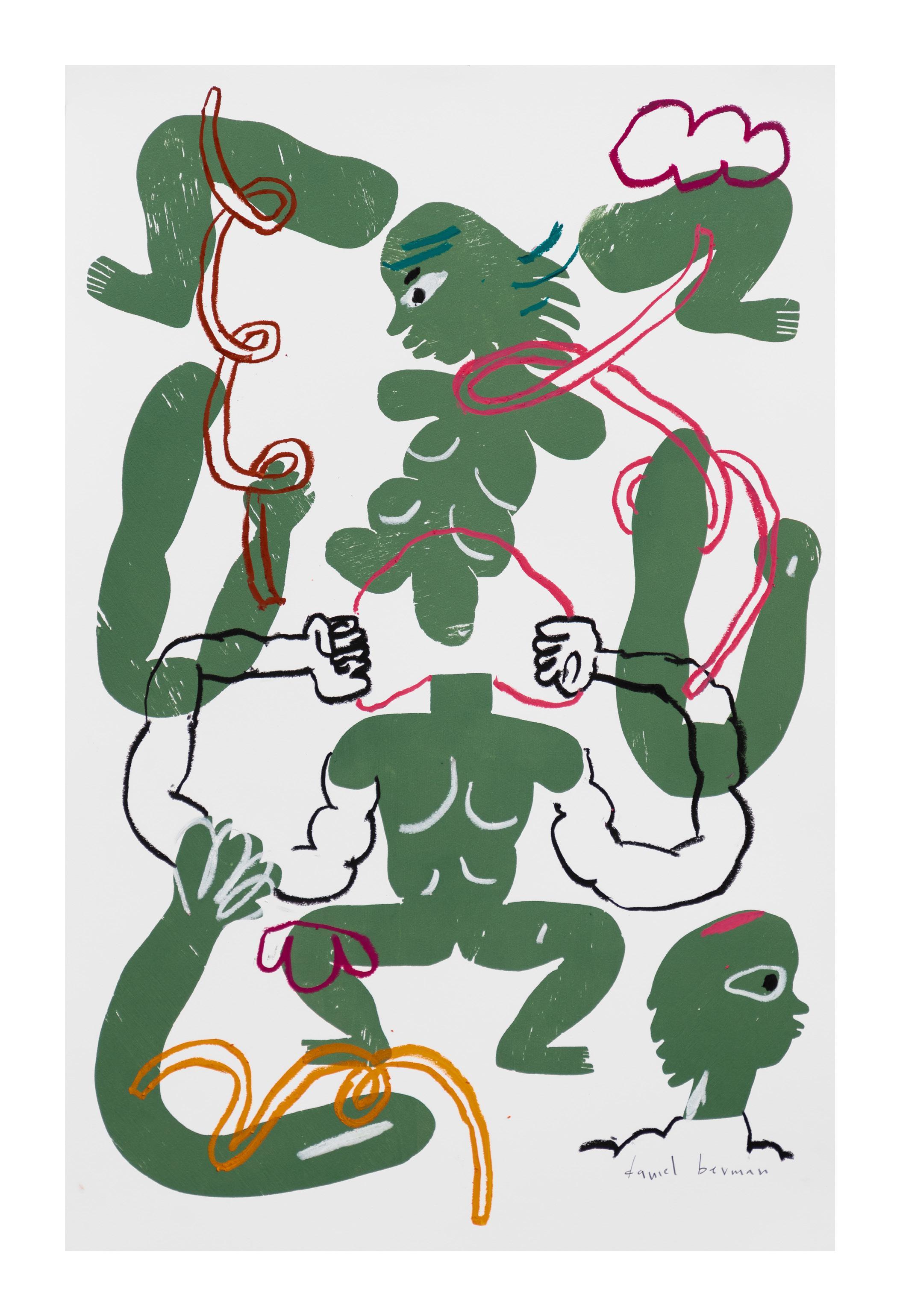 Daniel Berman Abstract Print – V6, Serie Variaciones de un cuerpo en 12 pasos
