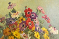 Daniel Bidon - Huile sur panneau - Flûte de fleurs