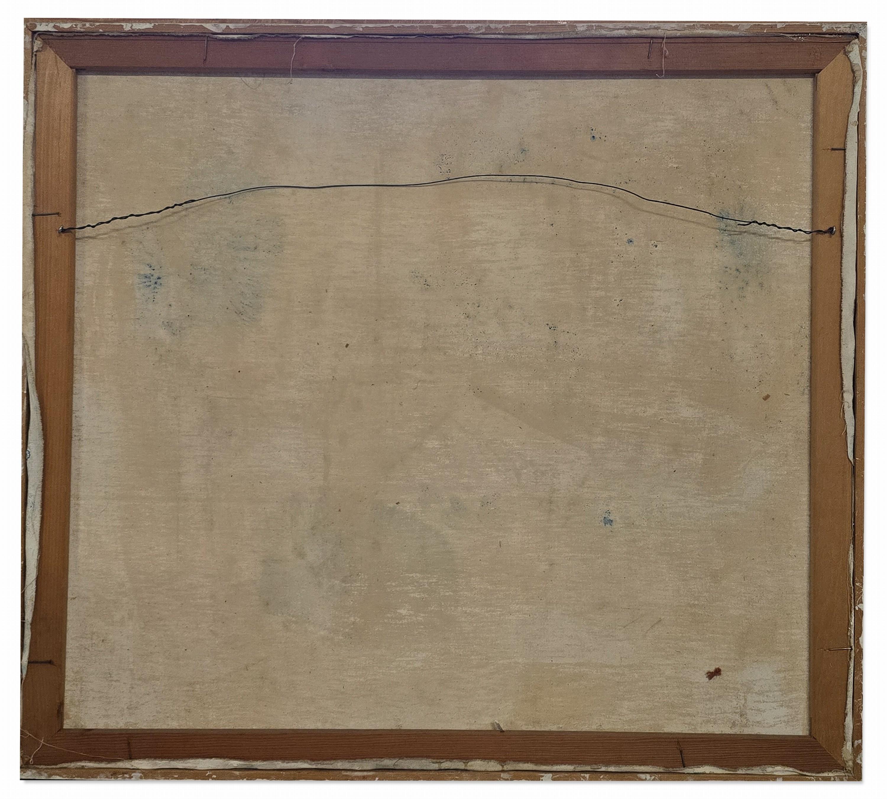 Männliches Porträt mit Stillleben (Mitte des Jahrhunderts, modern, Porträt, farbenfroh, lebendig) im Angebot 9