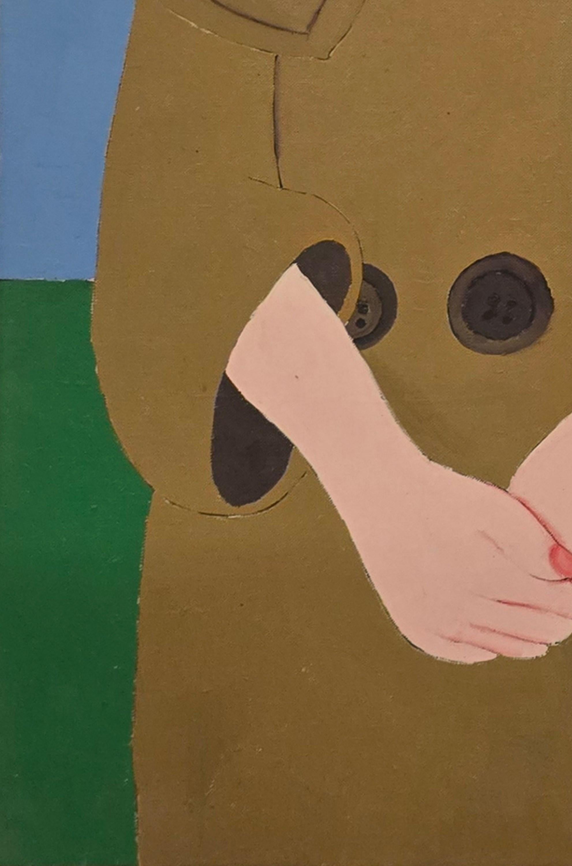 Frau im Mantel (Mitte des Jahrhunderts, Modern, Porträt, Naiv, ~40% OFF LIMITED TIME) im Angebot 5