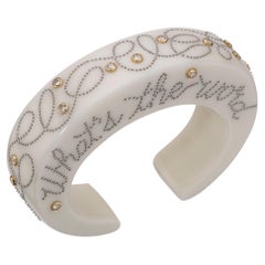 Daniel Brush Manschettenarmband aus Bakelit, Stahl, Gold und Diamanten, ca. 2004