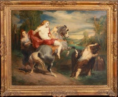 Hippolytus & The Amazons, 19th Century   by DANIEL CASEY (1820-1885) French