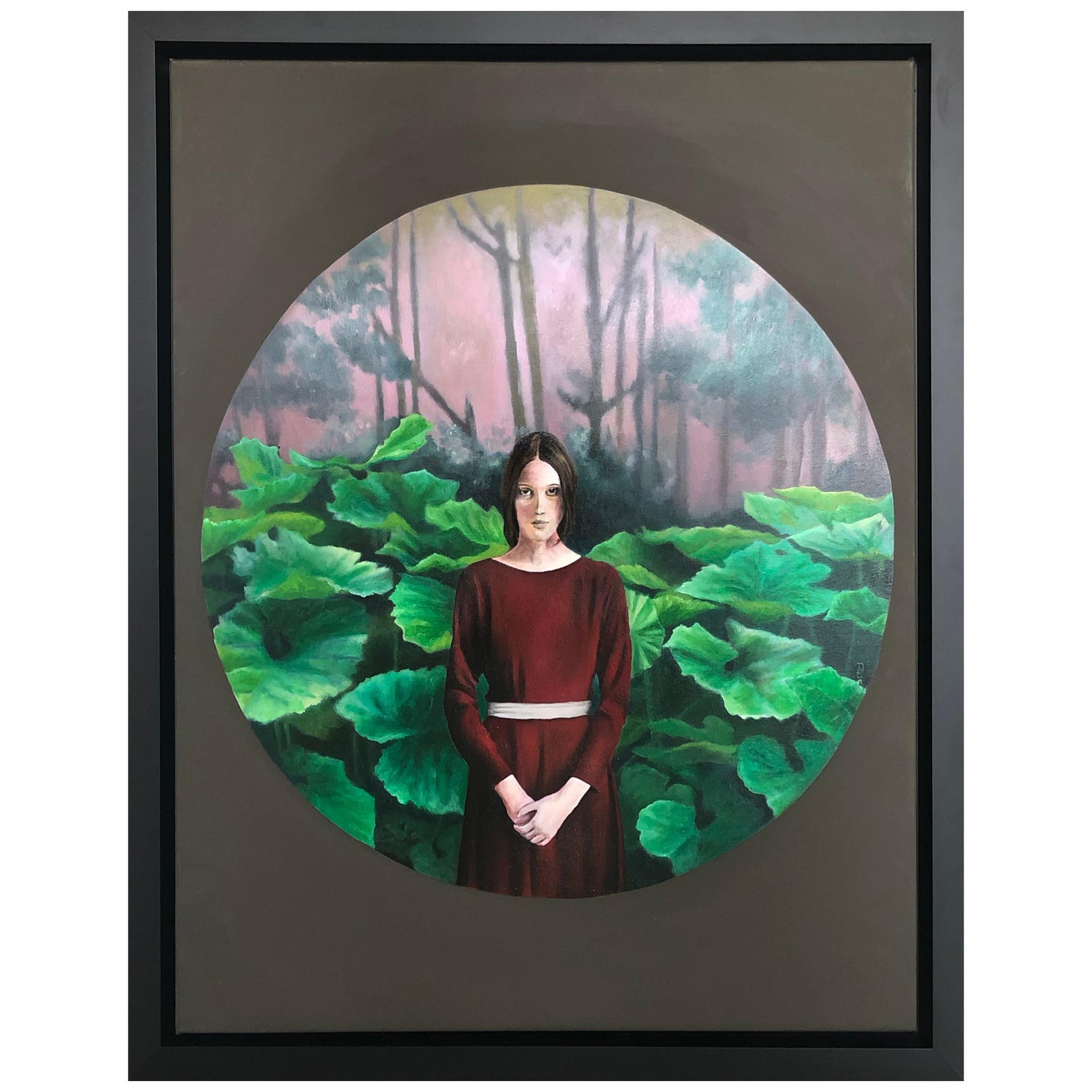 Daniel Casique Still-Life Painting - El Bosque de los Mitos, Framed painting