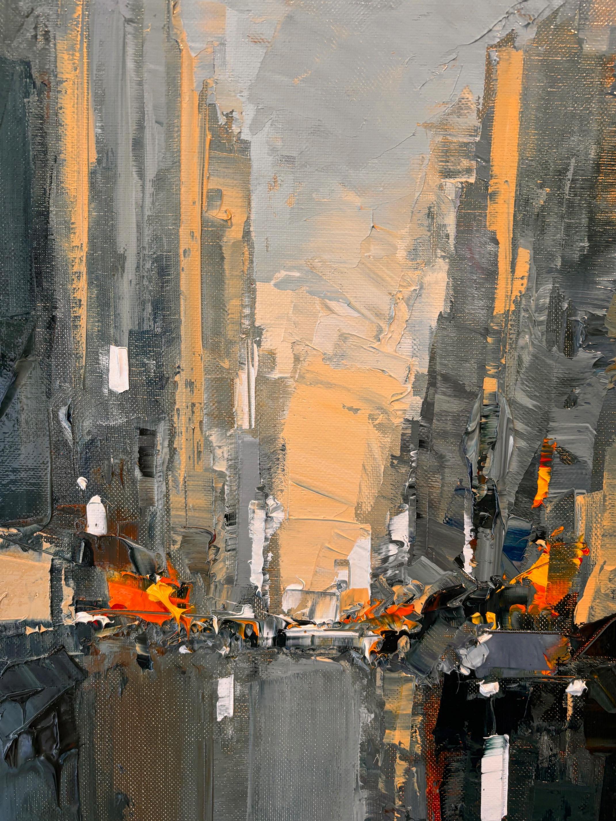 Dieses lebhafte Öl auf Leinwand von Daniel Castan ist derzeit in der Signet Contemporary Art Gallery und online zu sehen und zu kaufen.

In Flatiron Morning fängt das aufsteigende Licht die scharfen Linien der New Yorker Skyline ein und taucht das