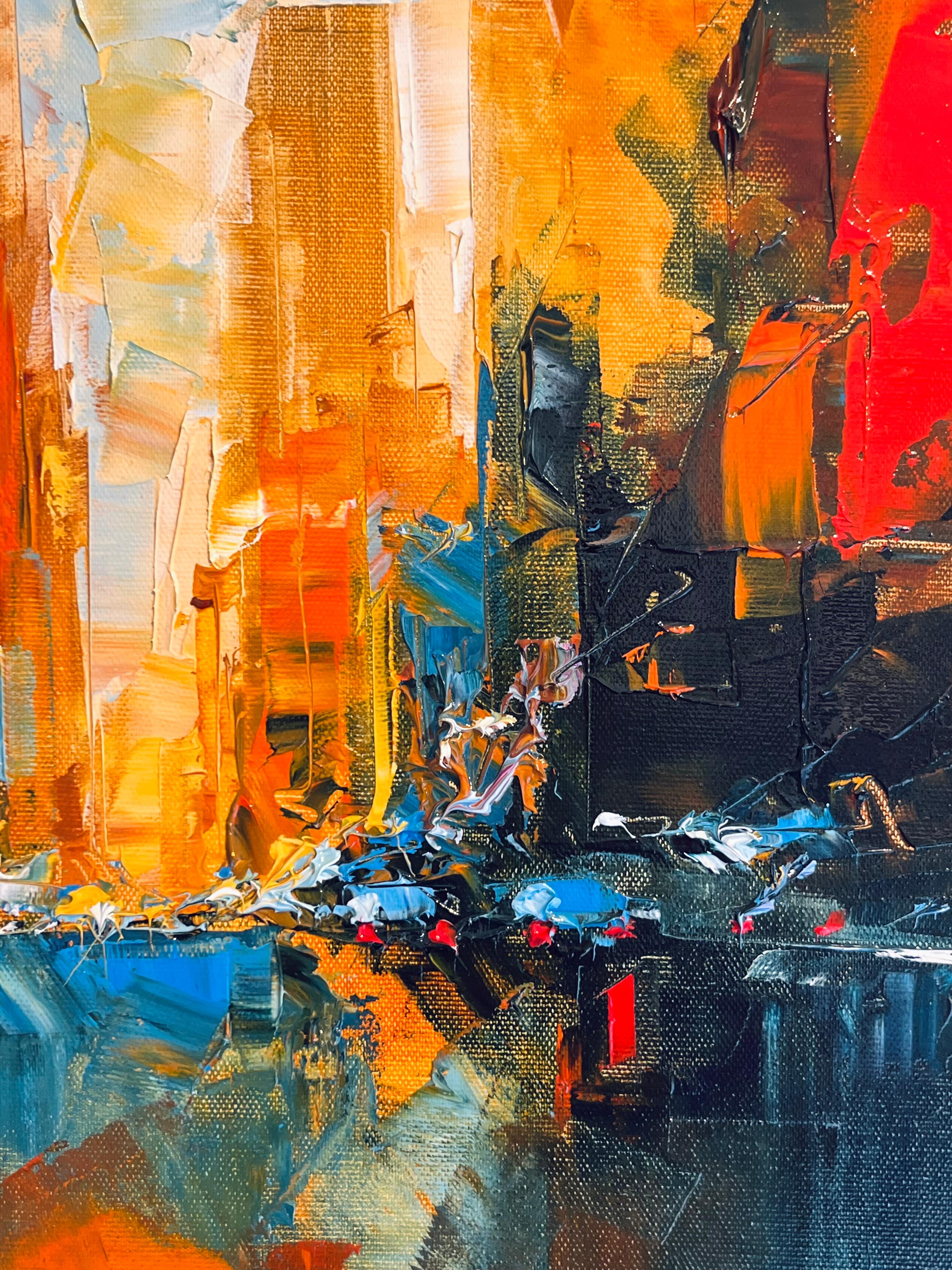 Embark on a journey through the bustling streets of the Big Apple with Daniel Castan's masterpiece, 