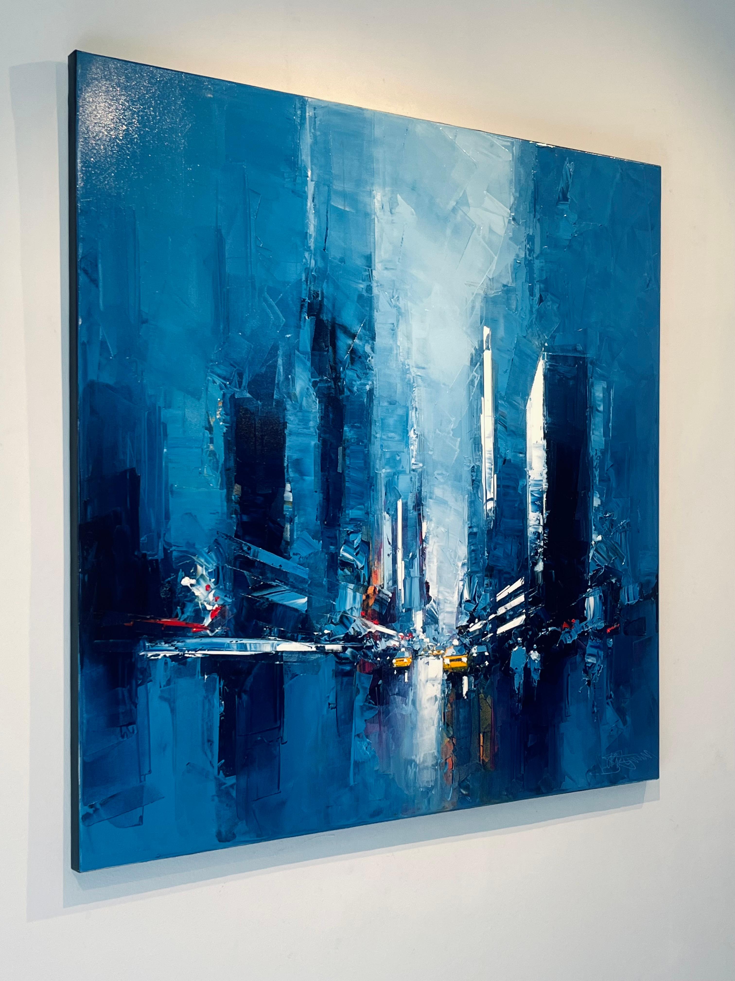 Daniel Castan - Taxi, Blue Manhattan- original abstract New York ...