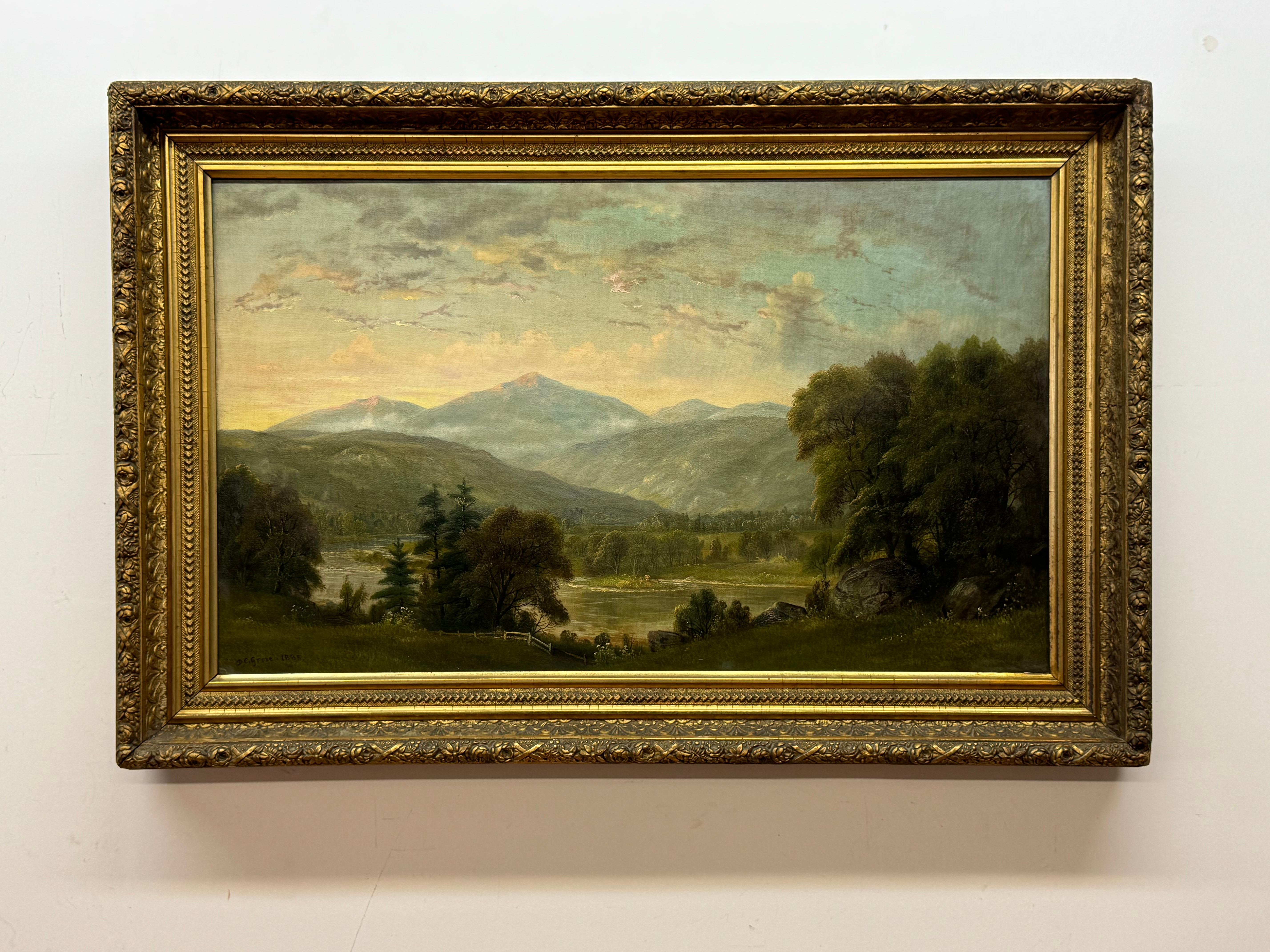 Daniel Charles Grose Mountain landscape, painting c 1885

Oil on canvas

Relined/ restored

18 x 30 on framed, 23.5 x 25.5 framed