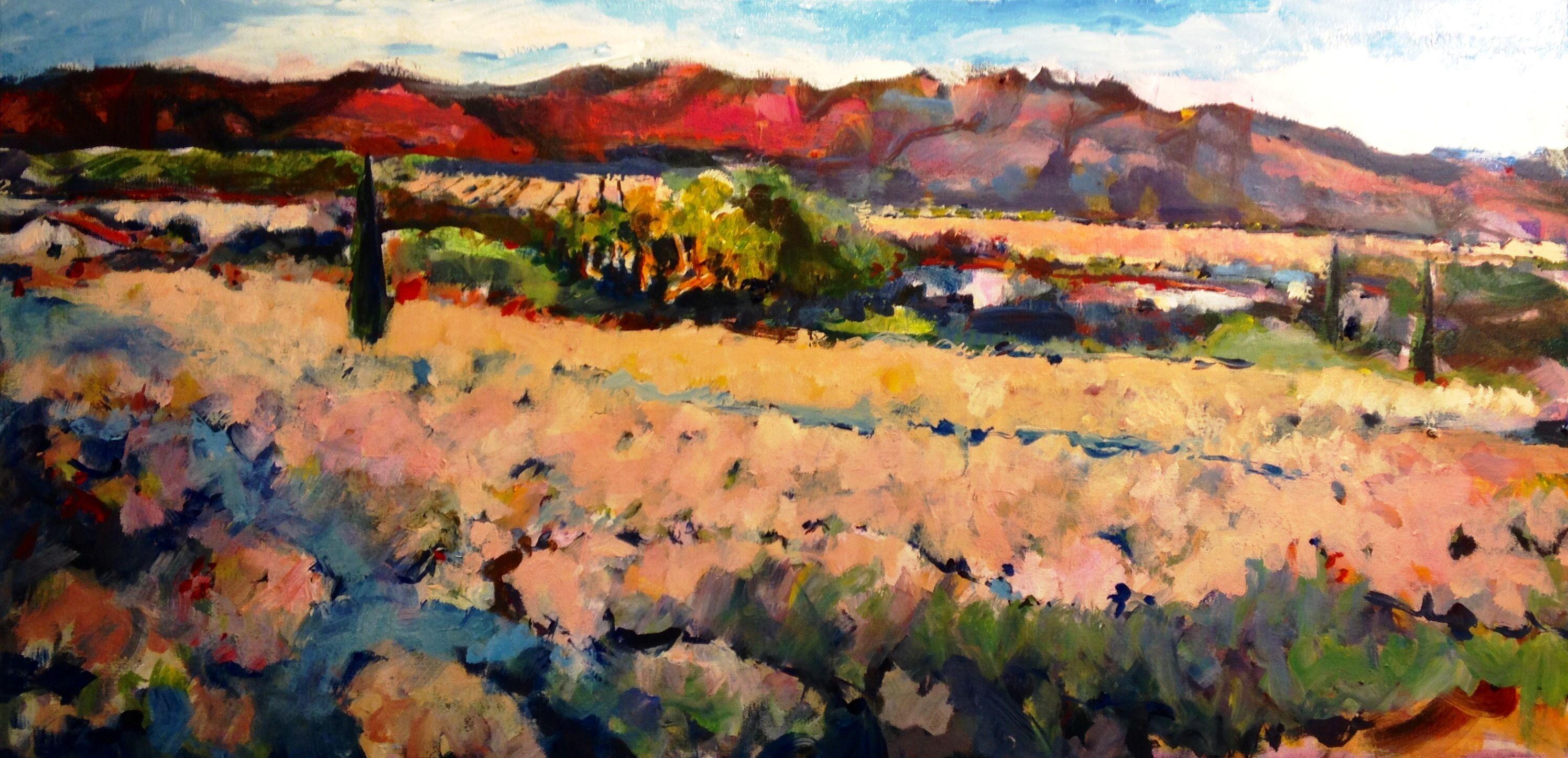 Nach dem Frühlings Regen, Gemälde, Acryl auf Leinwand