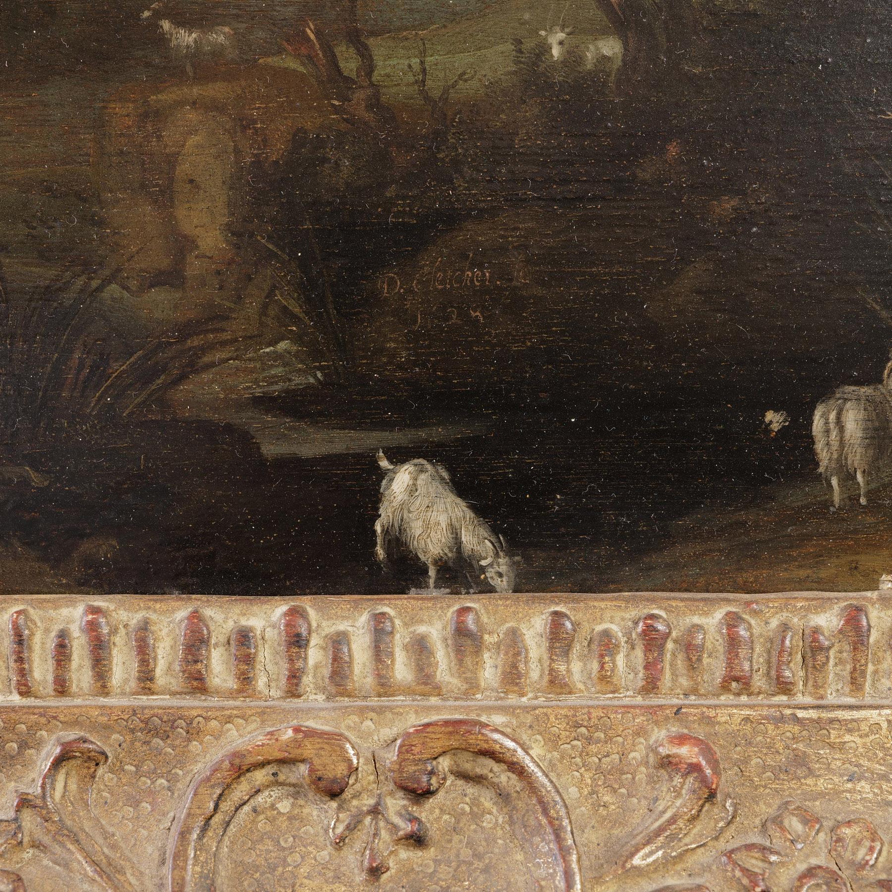 Daniel Cletcher Pittura del XVII secolo Olio su pannello di Wood 1628 Den Haag Fiammingo in vendita 5
