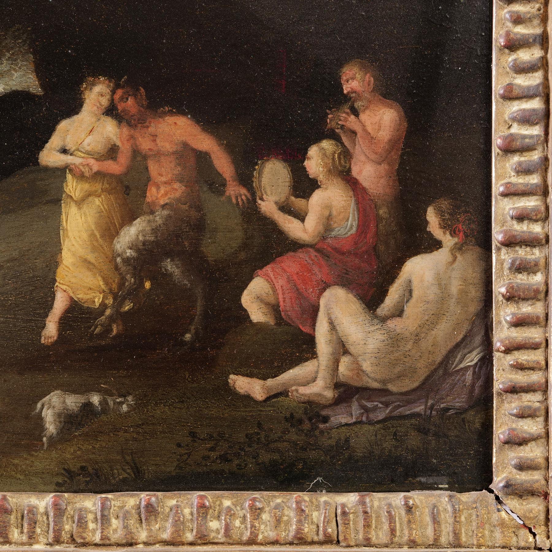 Dipinto Daniel Cletcher Pittura del XVII secolo Olio su pannello di Wood 1628 Den Haag Fiammingo in vendita