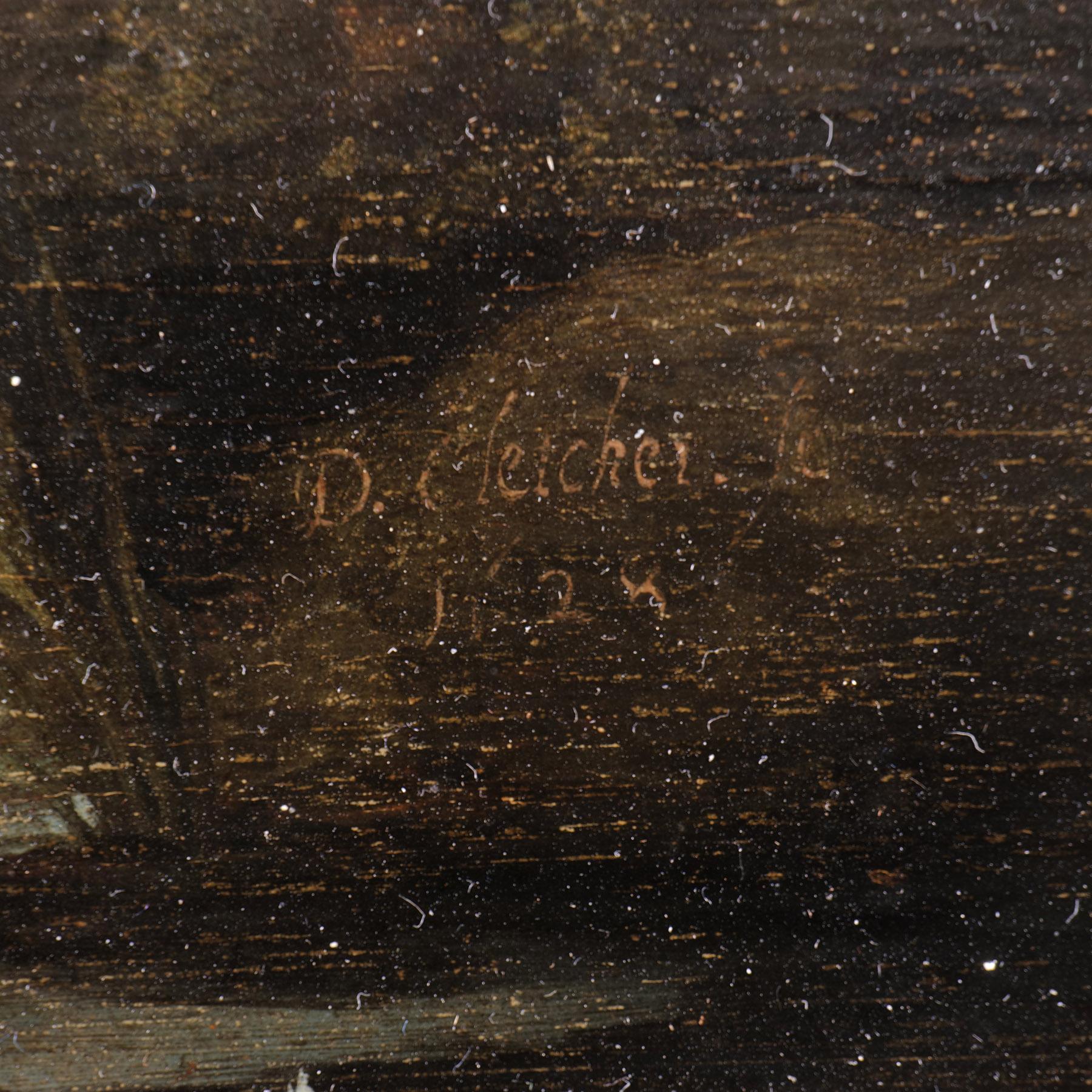 Daniel Cletcher Pintura del siglo XVII Óleo sobre tabla de madera 1628 Den Haag Flamenco Holandés en venta