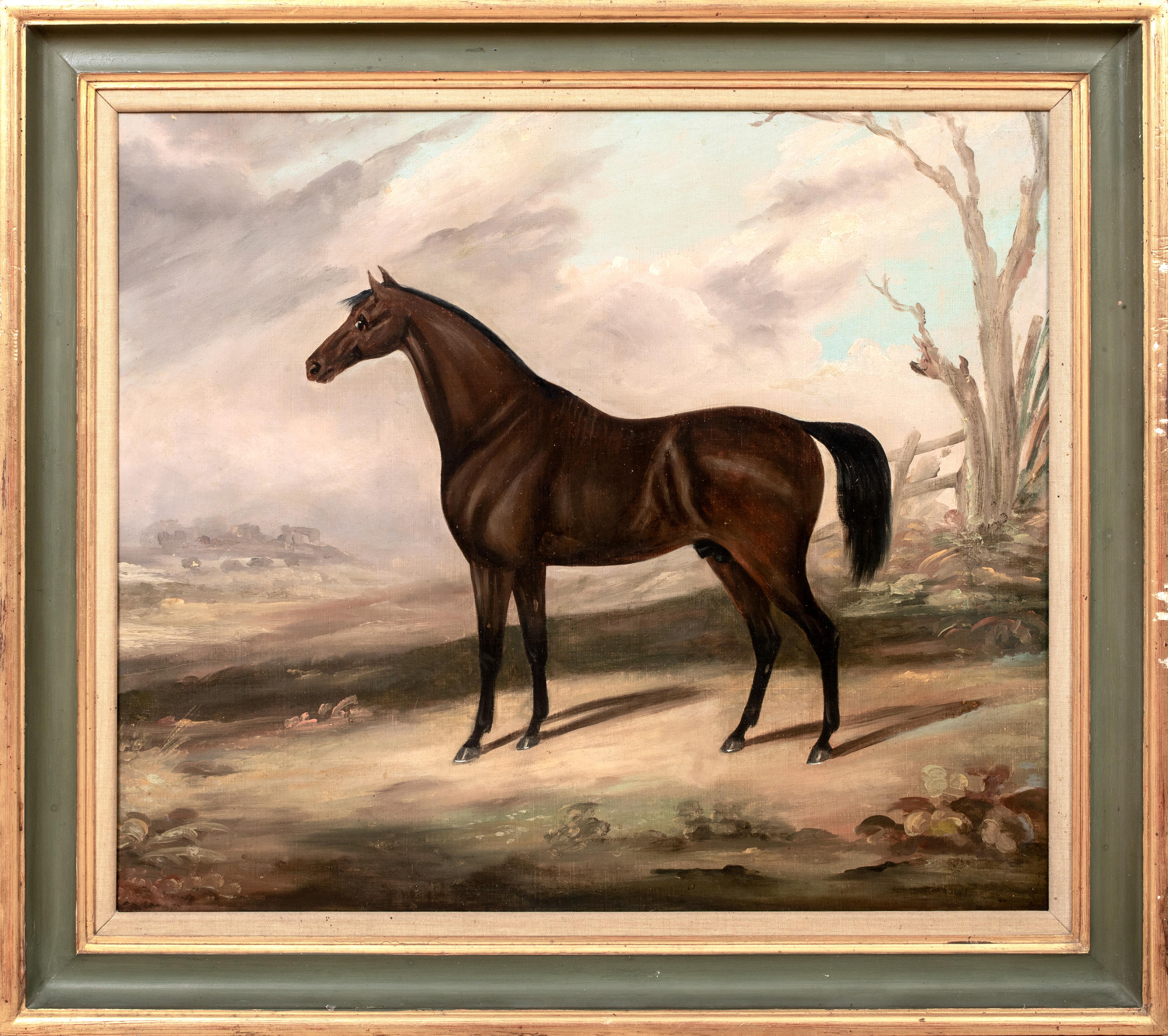 Dunkle Bucht Jägerin in einer Landschaft, 19. Jahrhundert  Daniel CLOWES (1774-1829)  Groß 1