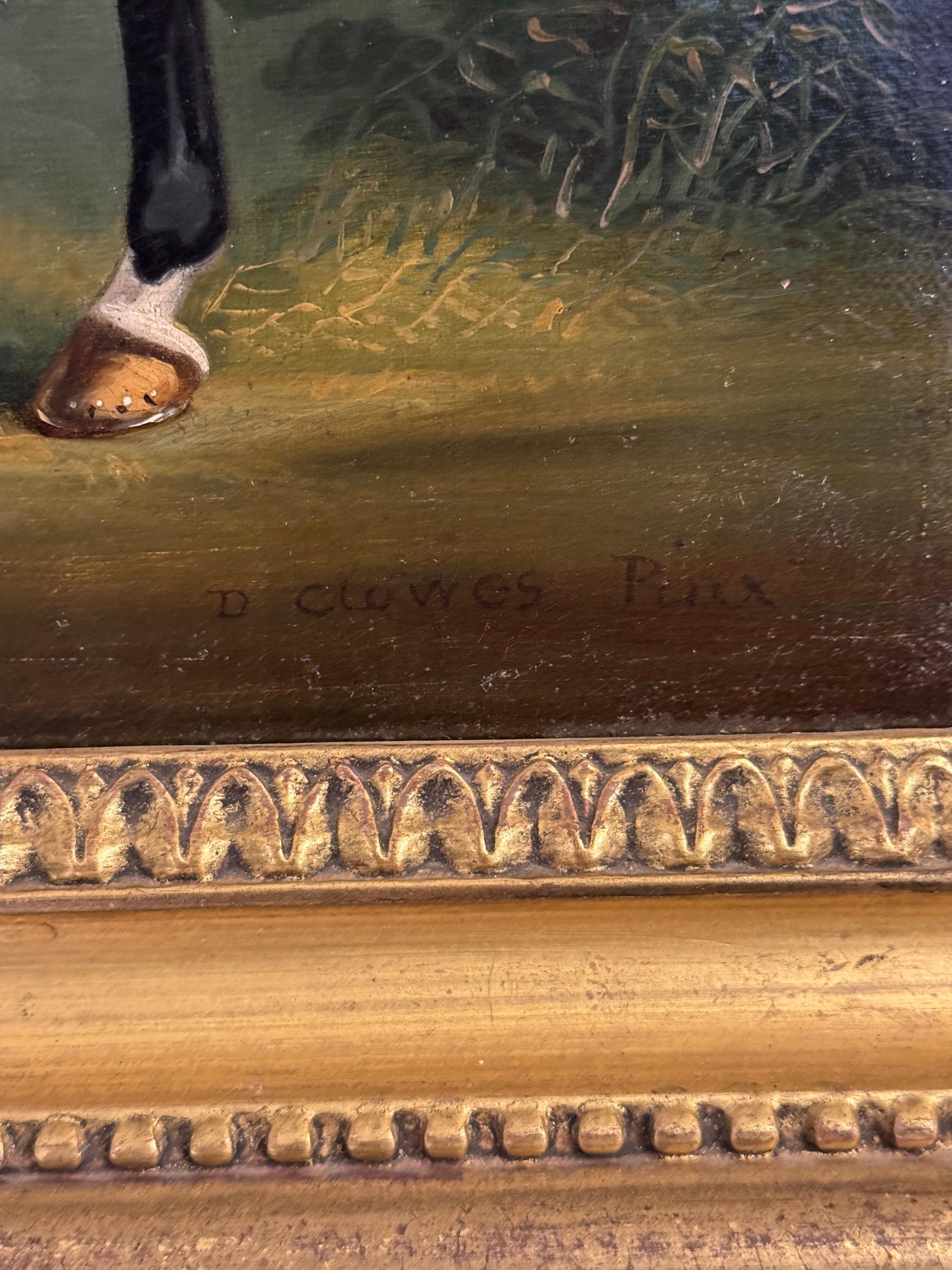 Portrait de cheval anglais du 19e siècle, style Stubbs, chasseur de baie et chien dans un paysage en vente 2