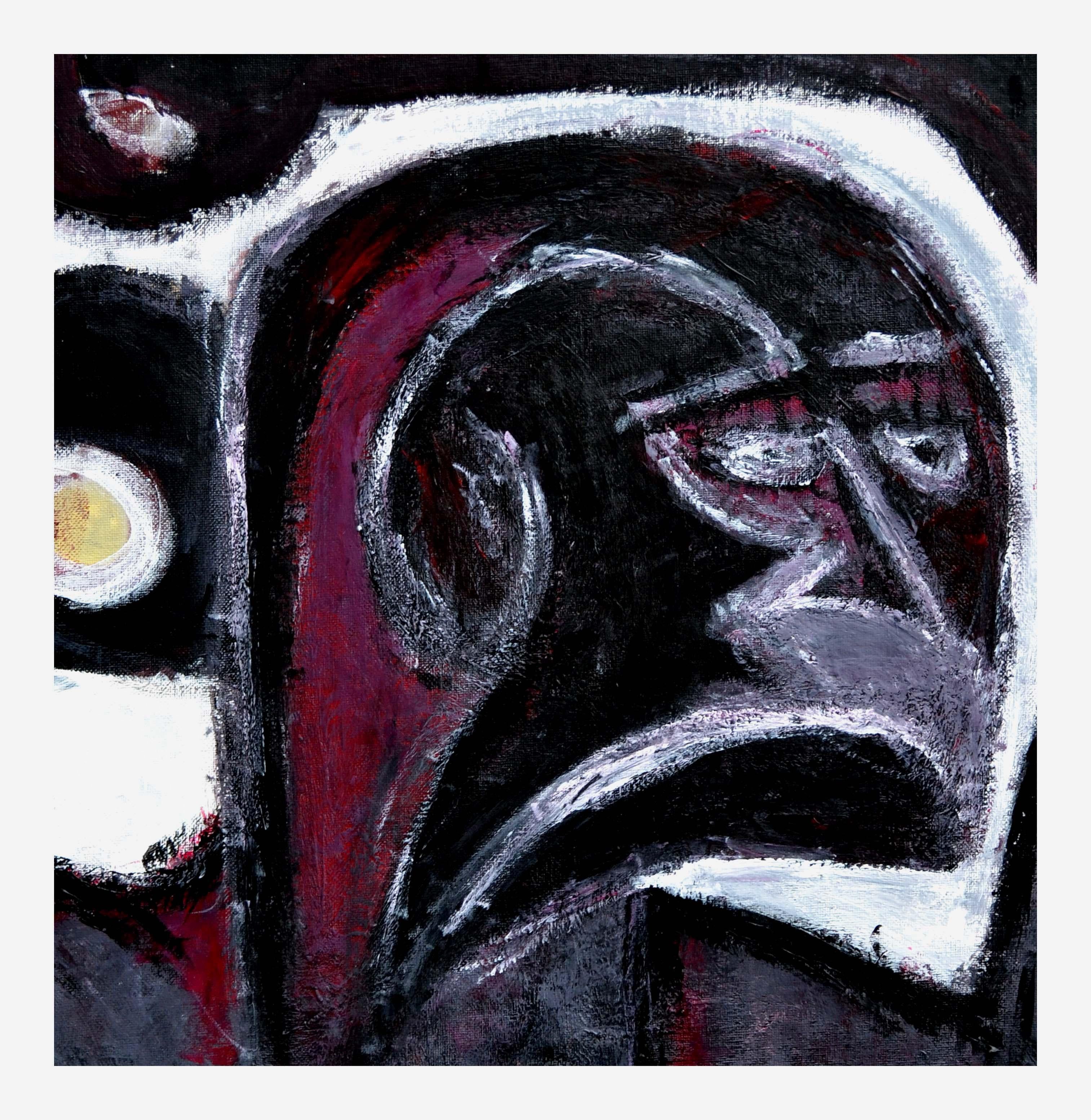 Audaz figura expresionista abstracta - Painting de Daniel David Fuentes