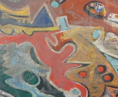 Bold Expressionist work in the Style of Richard Diebenkorn Original Oil