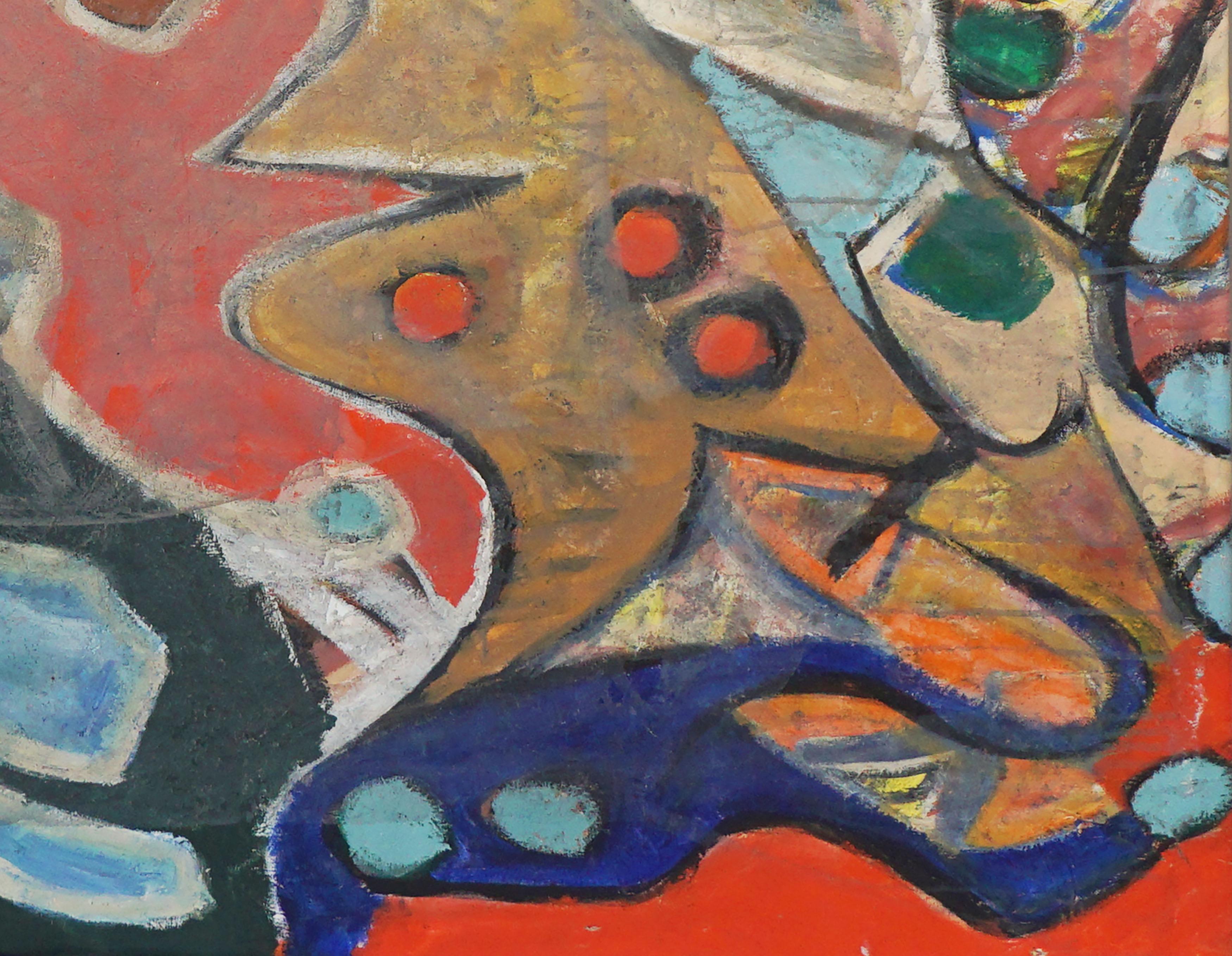 Audace opera espressionista nello stile di Richard Diebenkorn Olio originale - Painting Neoespressionismo di Daniel David Fuentes