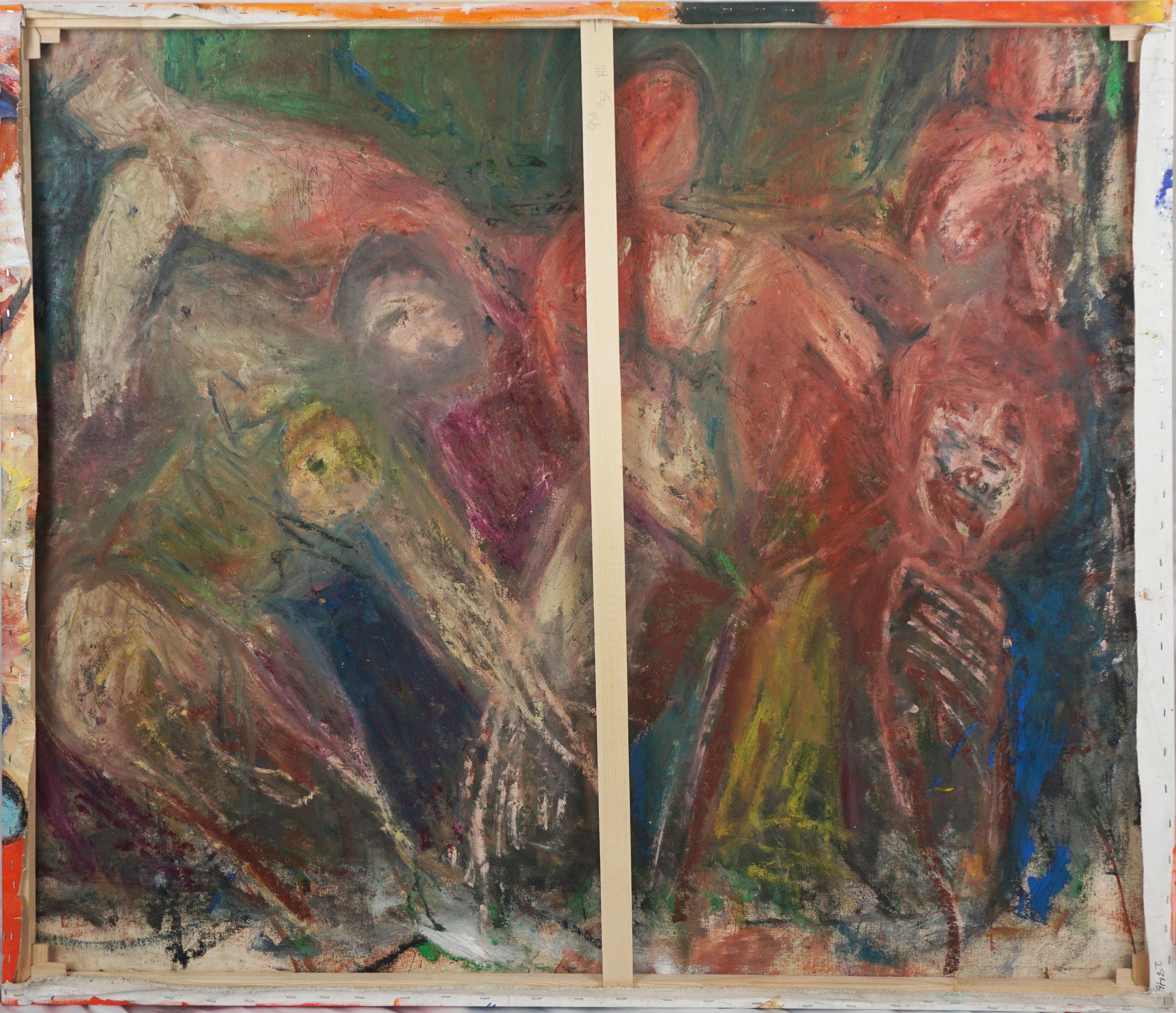 Audace opera espressionista nello stile di Richard Diebenkorn Olio originale in vendita 2