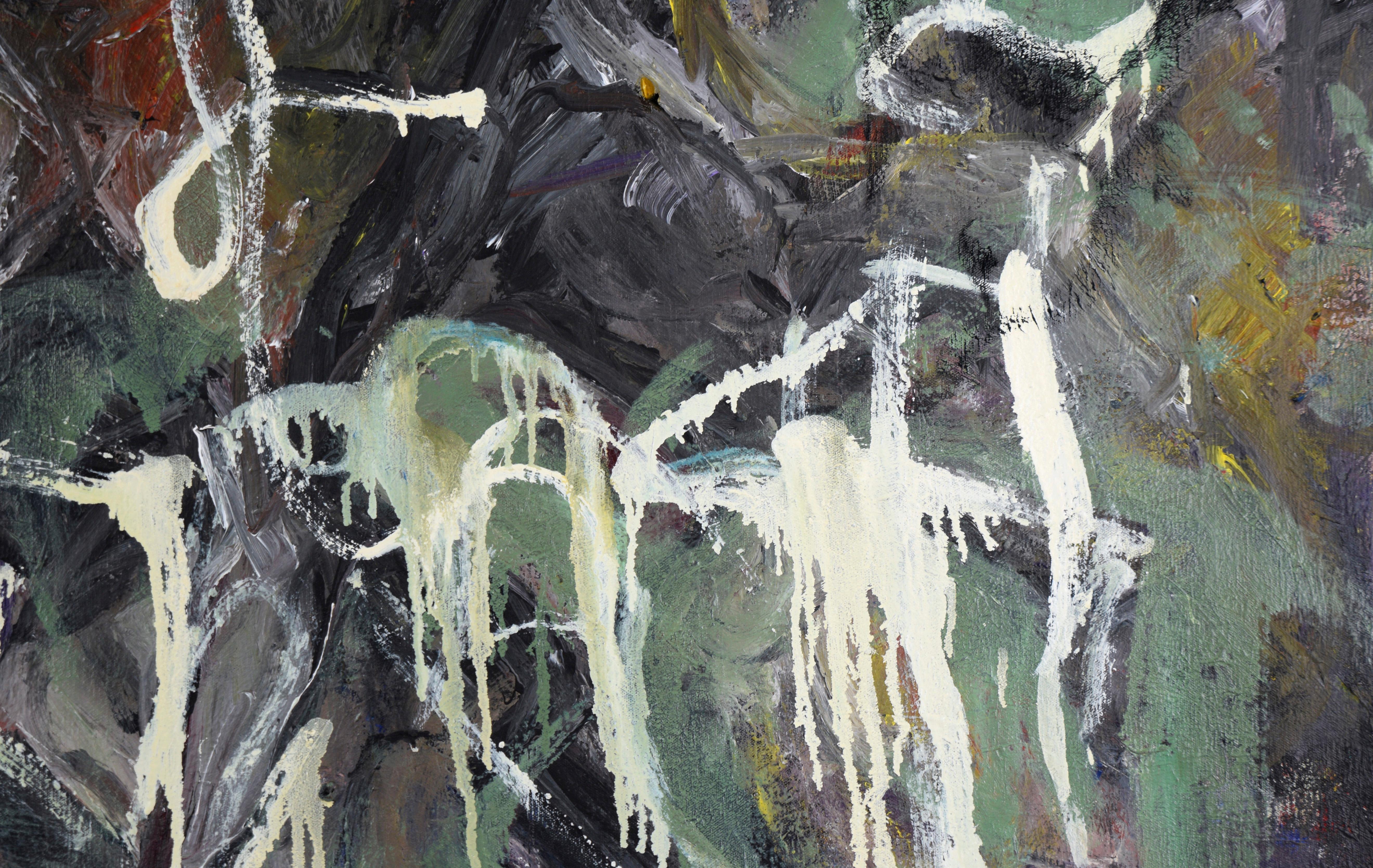 Large Scale Neo-Expressionist Figurative Composition in Oil on Canvas For Sale 1
