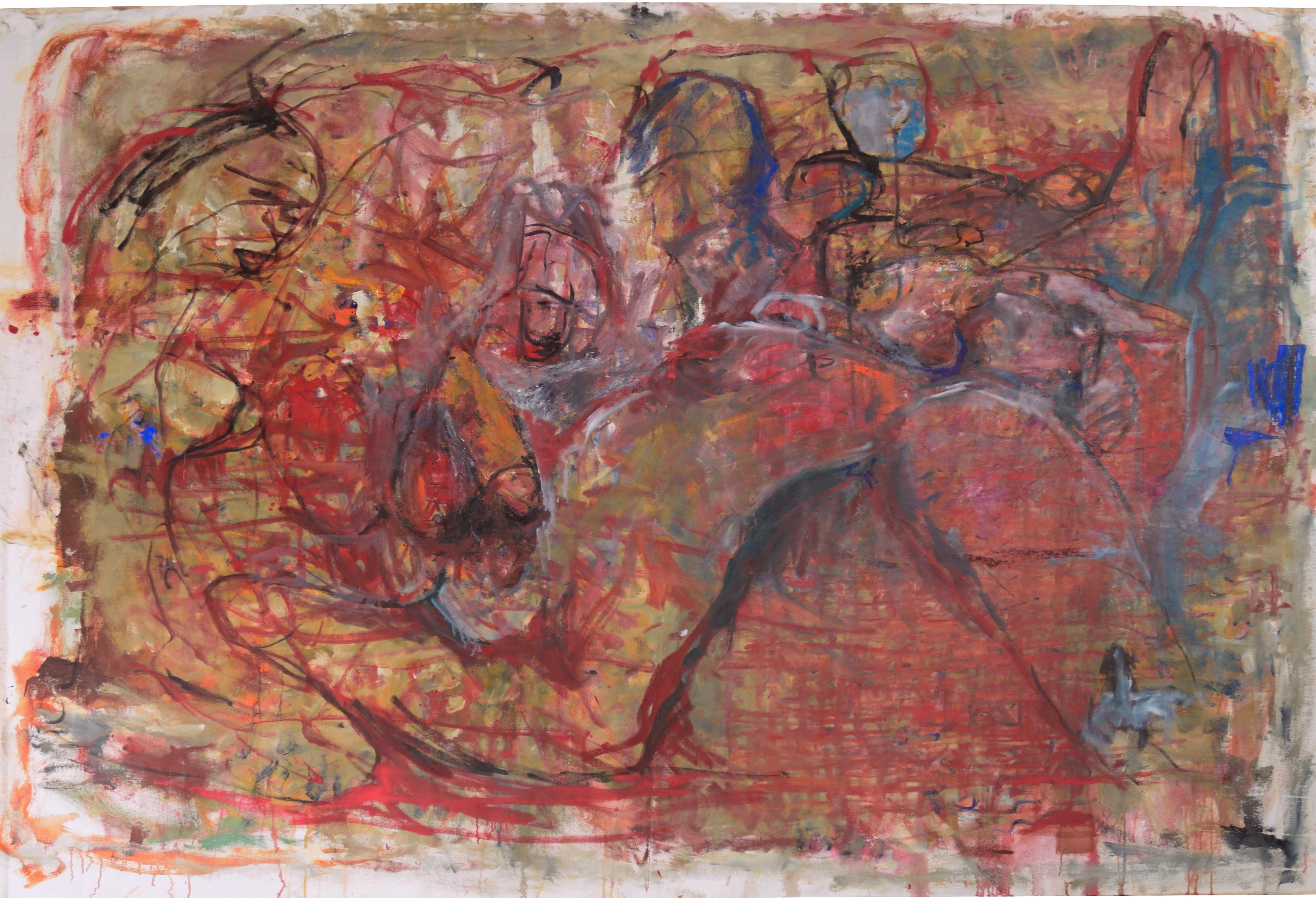 Large Scale Neo-Expressionist Figurative - Painting by Daniel David Fuentes