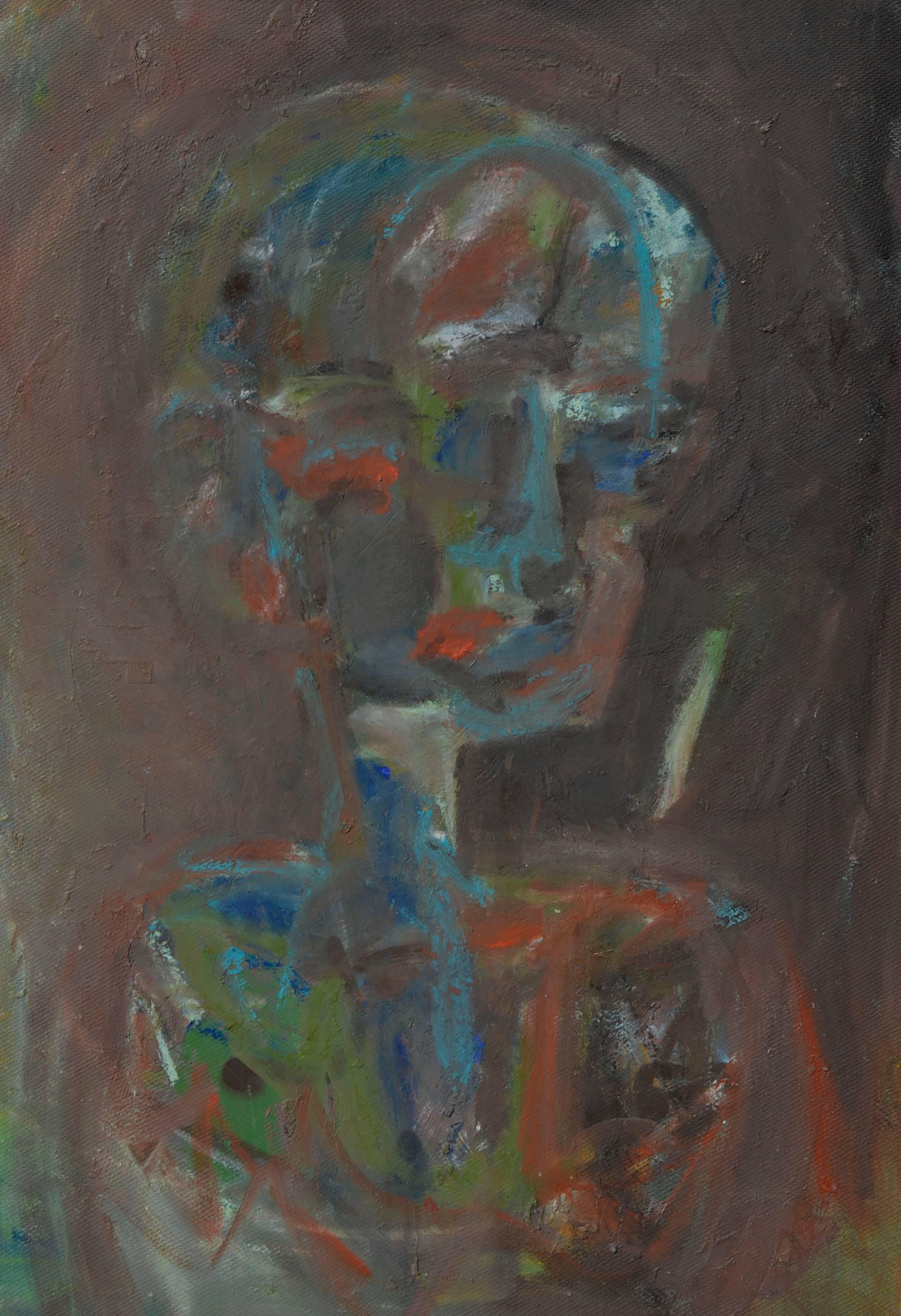 Guardare lontano - Astratto figurativo - Painting di Daniel David Fuentes