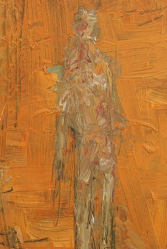 Abstract Expressionist Orange Man Figurative
