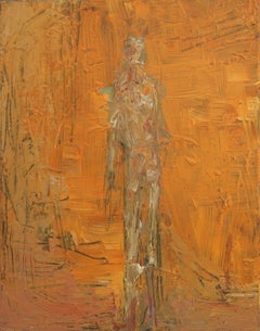 Abstract Expressionist Orange Man Figurative