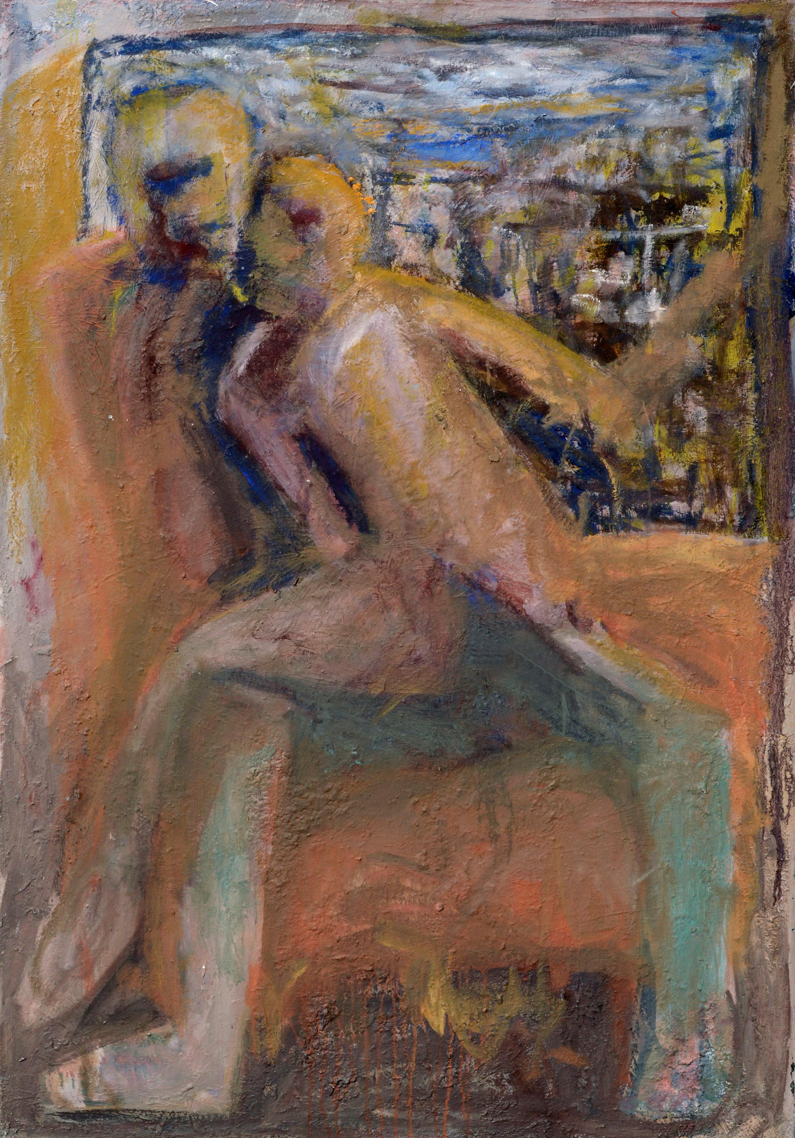 Large Scale Abstract Expressionist Figruative -- Nude Couple