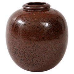 Daniel de Montmollin Rounded Ceramic Vase, France, Signed